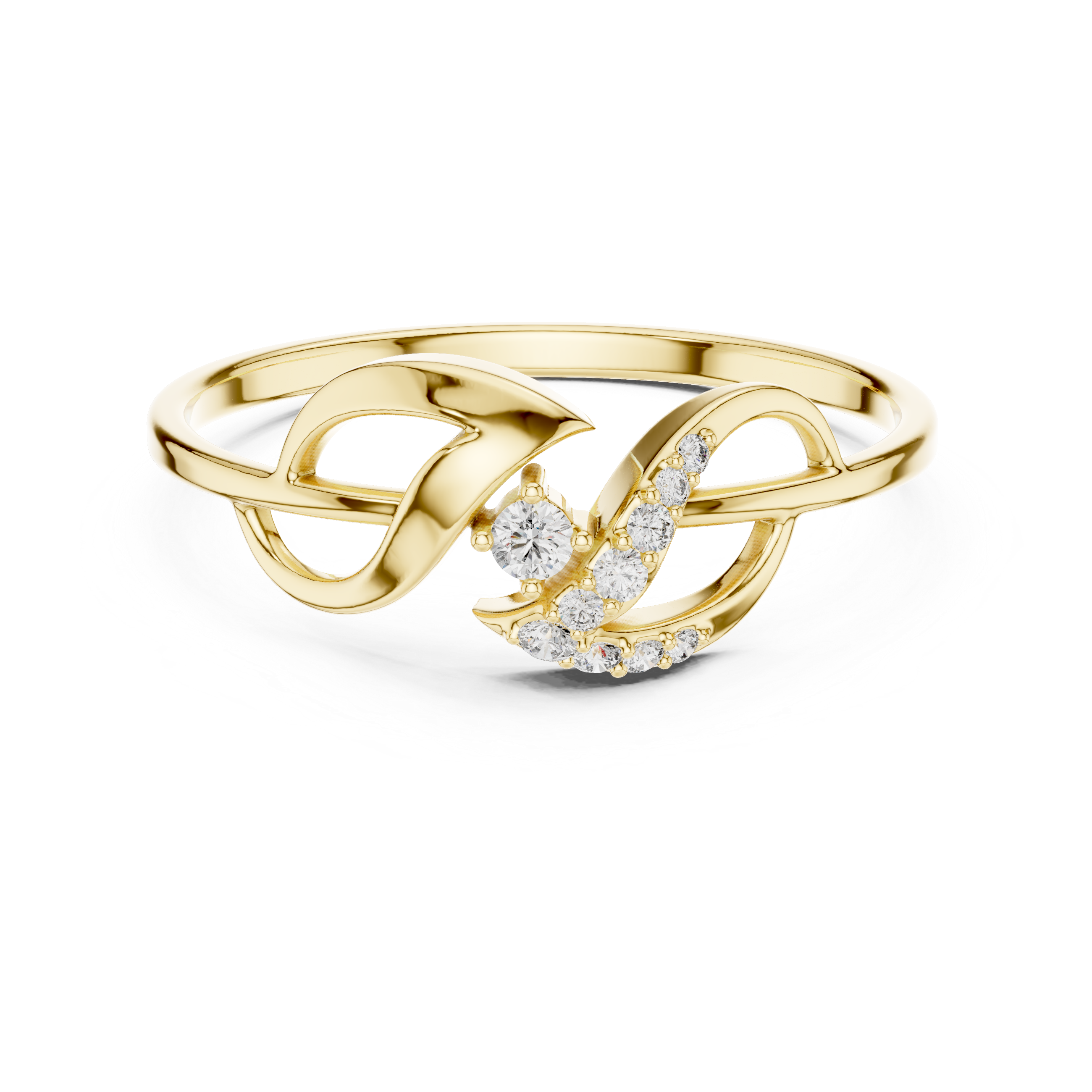 Men's diamond signet ring with bold square top.