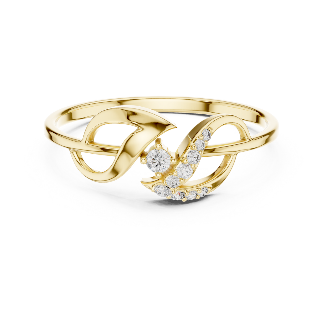 Men's diamond signet ring with bold square top.