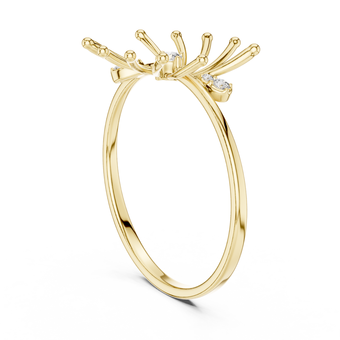 Large cocktail ring with bold colorful gemstone center.