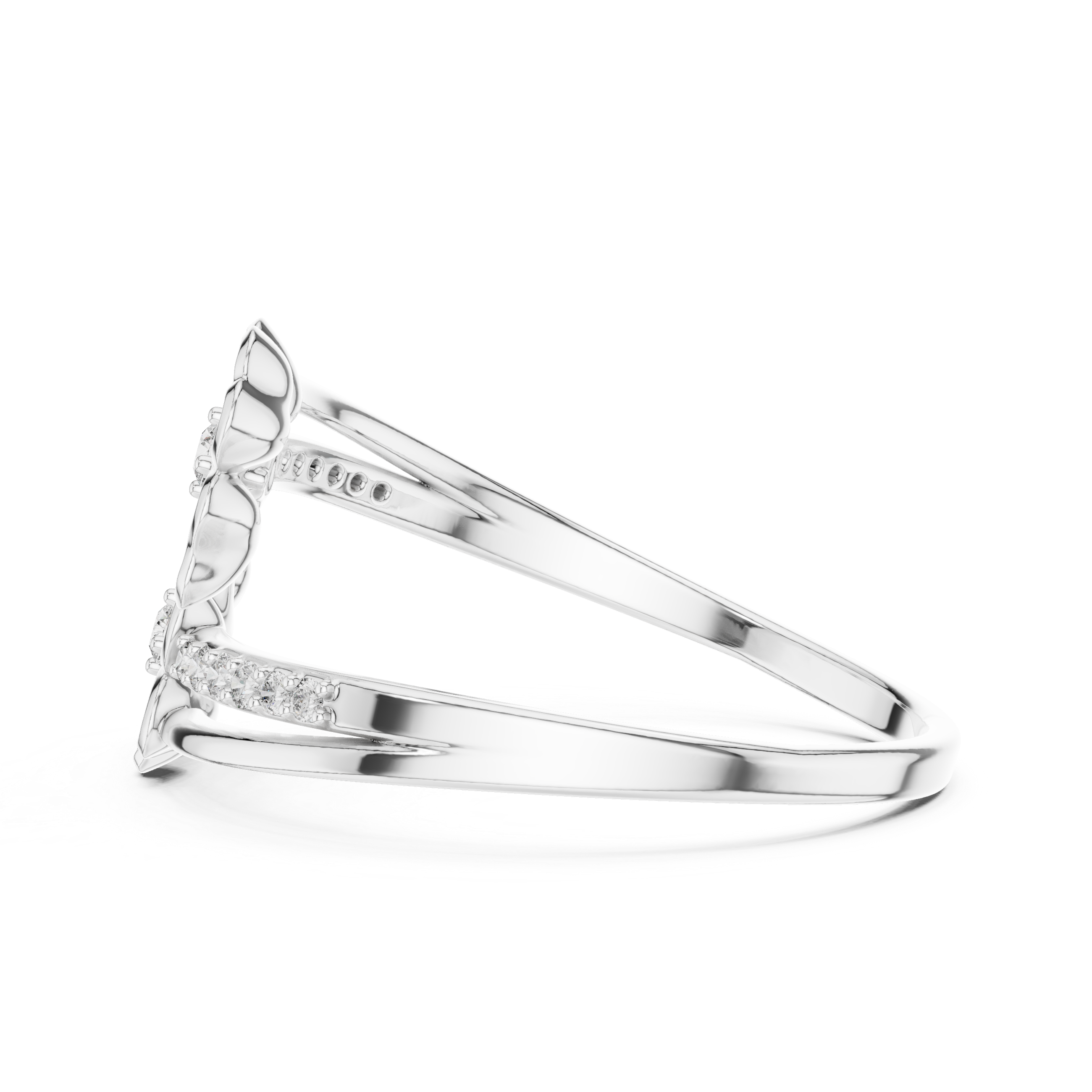 Diamond bangle with shimmering pavé stone detailing.