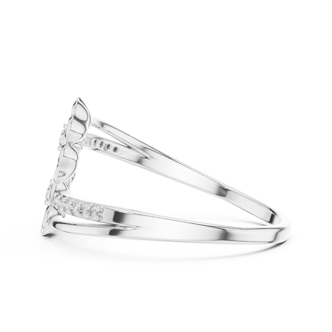 Diamond bangle with shimmering pavé stone detailing.