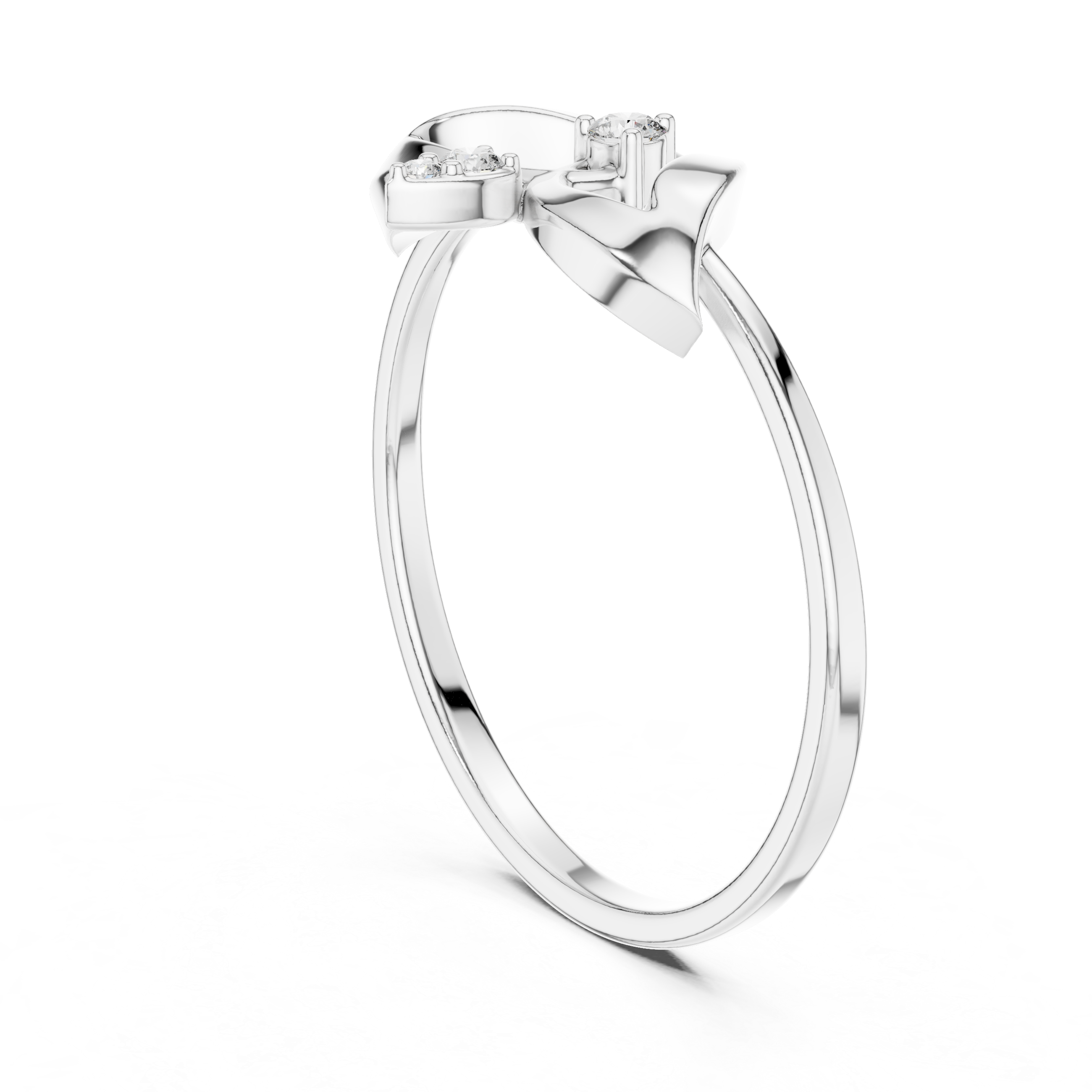 Floral carved toe ring with decorative detail.
