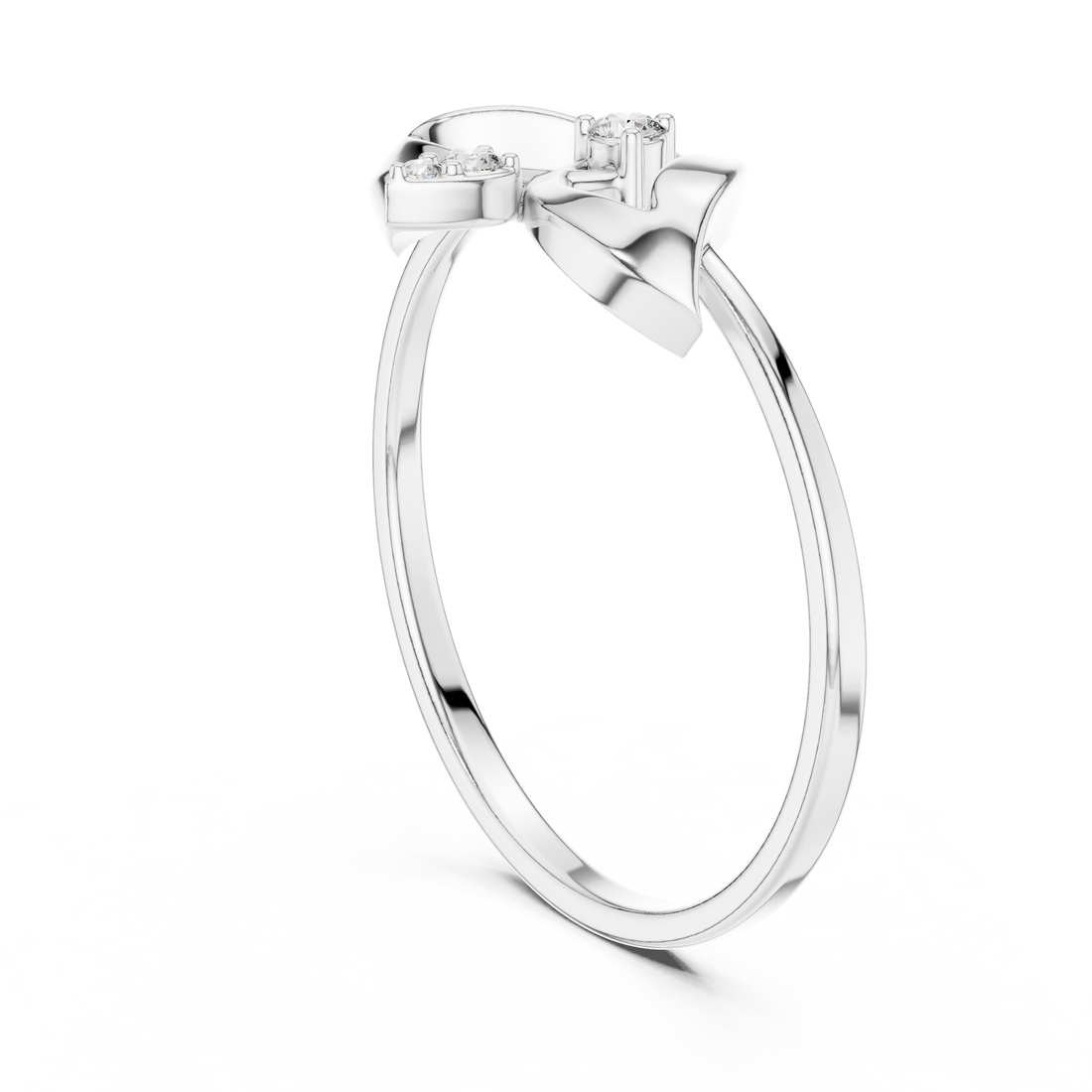 Floral carved toe ring with decorative detail.