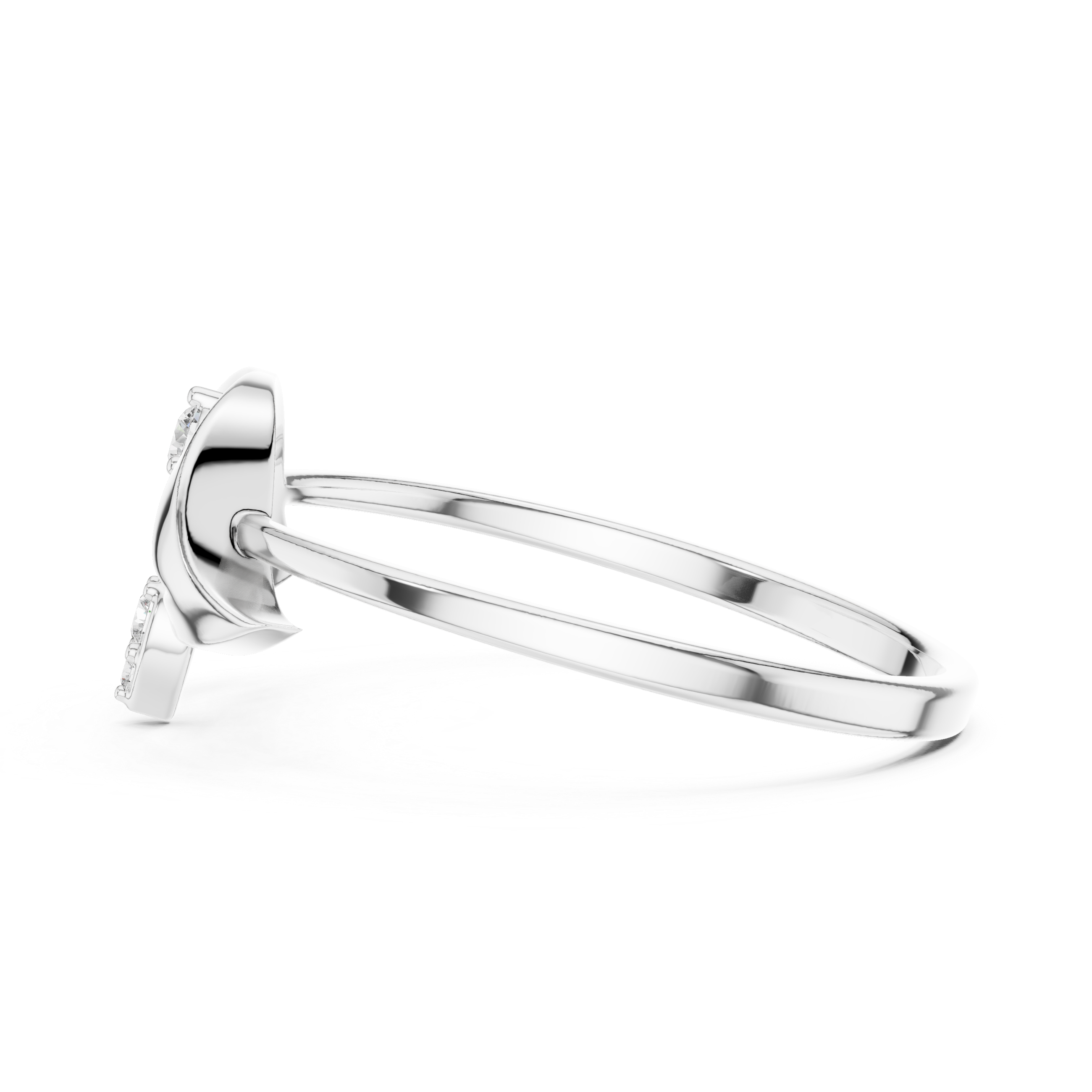 Solitaire engagement ring with elegant prong setting.
