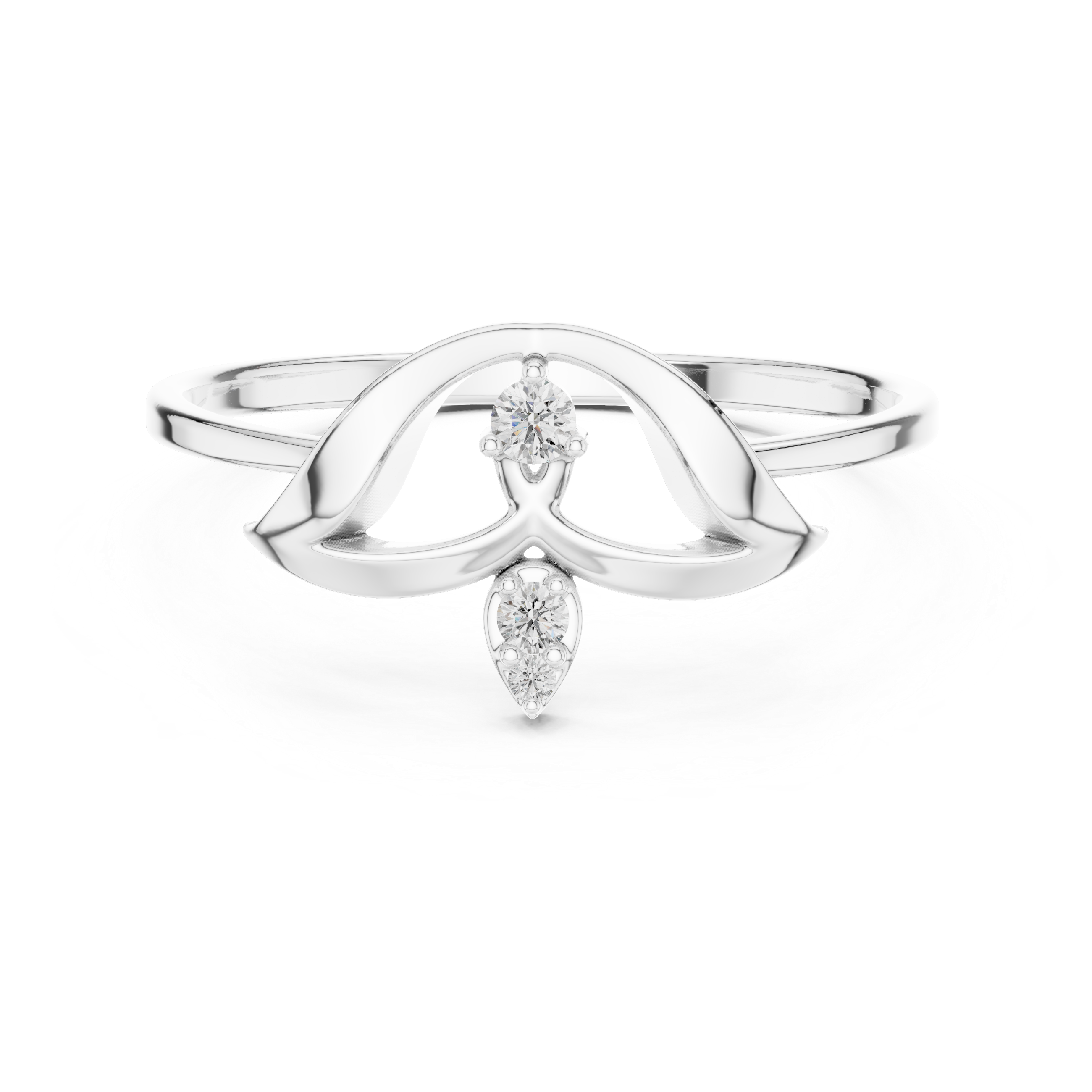 Halo engagement ring with brilliant diamond border.