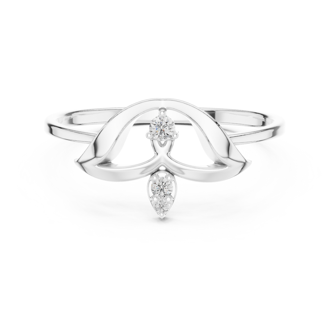 Halo engagement ring with brilliant diamond border.