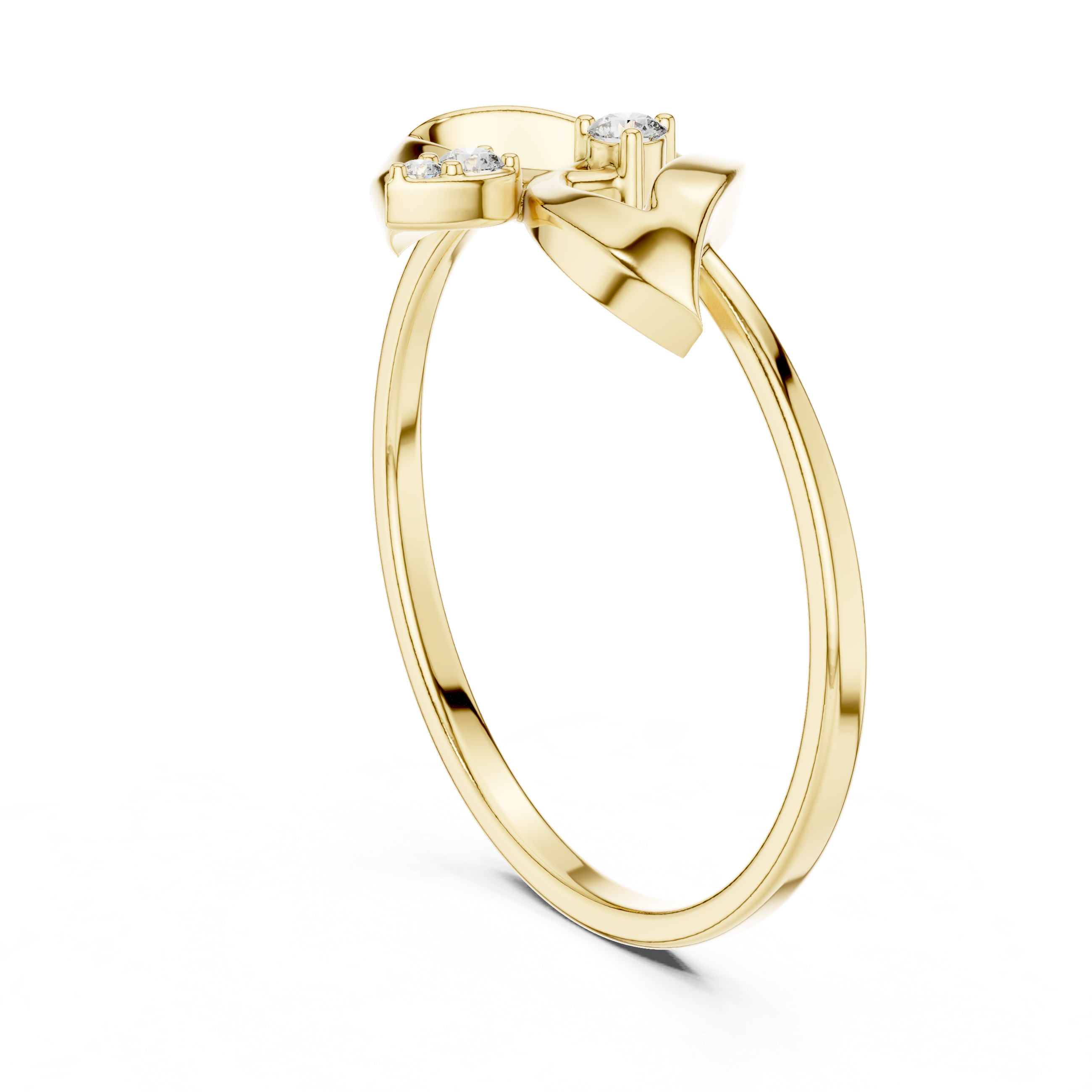 Oval engagement ring with polished gold band.