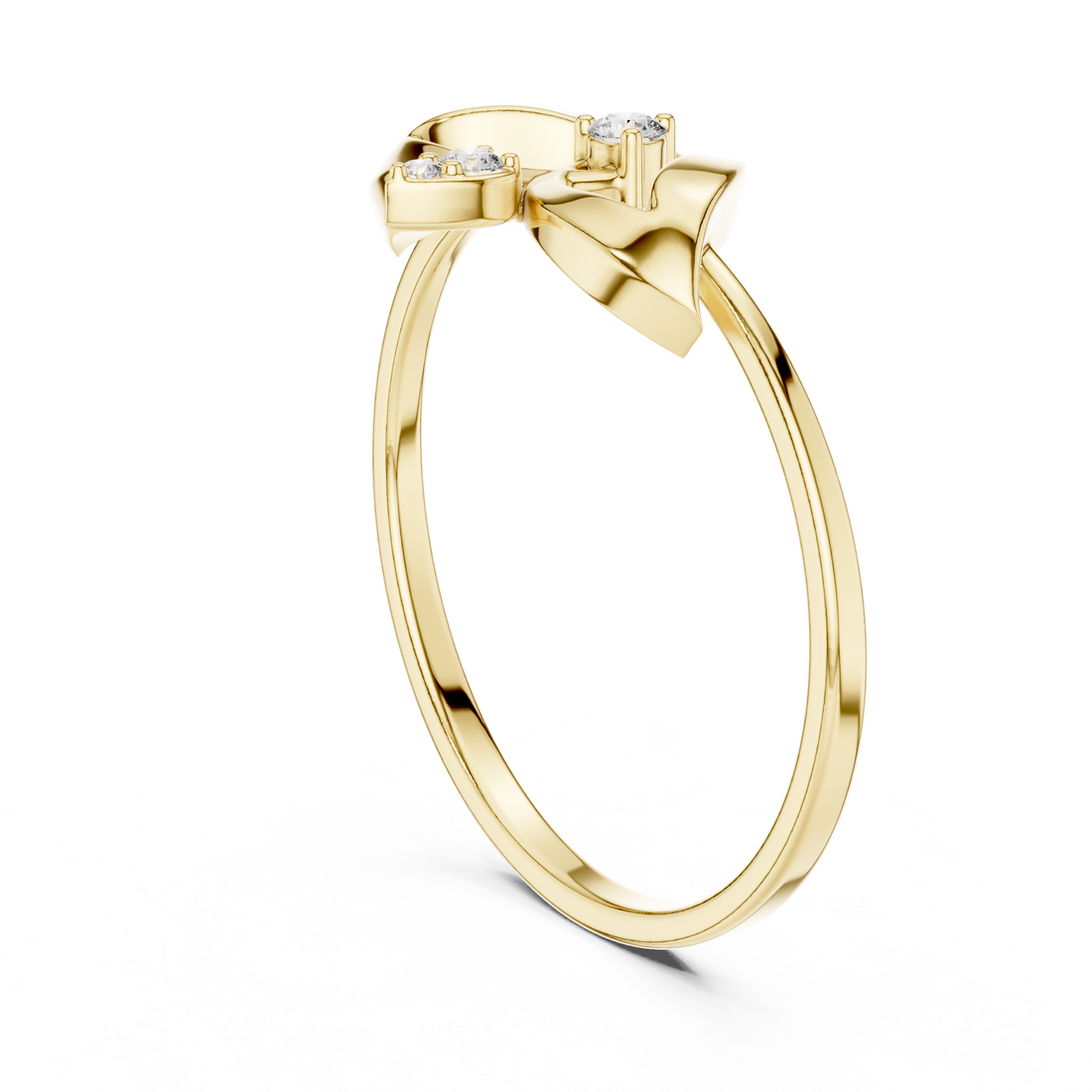 Oval engagement ring with polished gold band.
