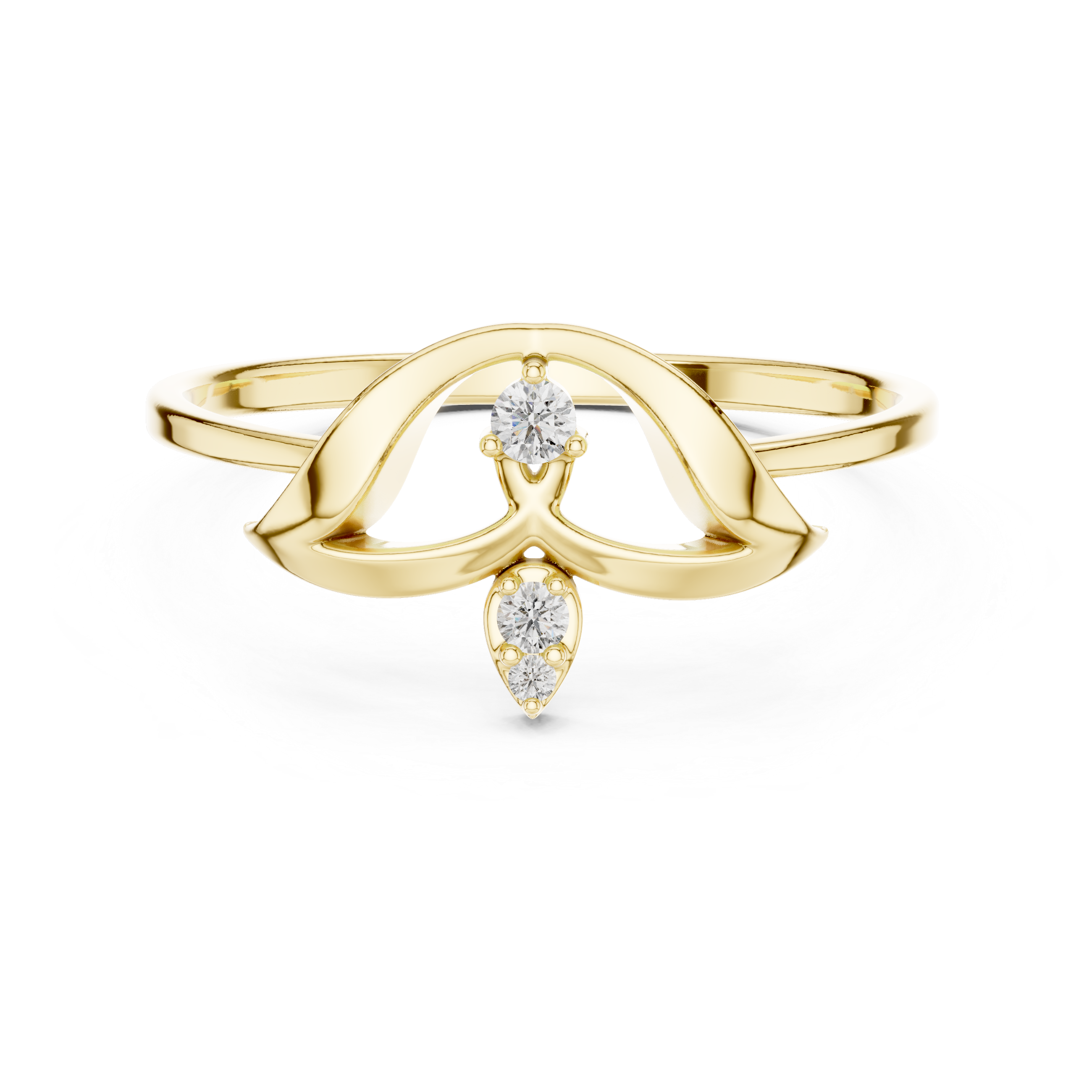 Gold hoop earrings with polished round shape.