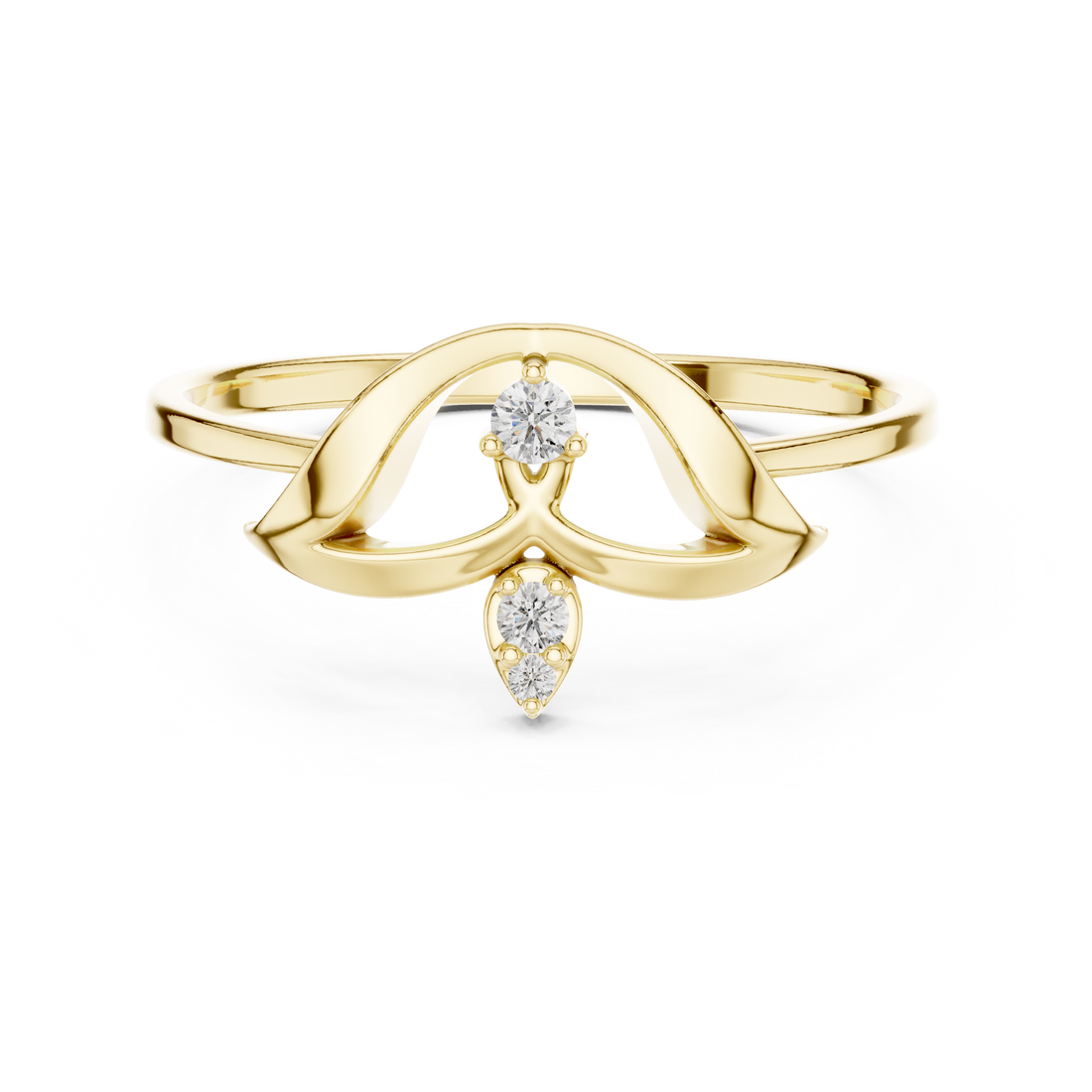 Gold hoop earrings with polished round shape.