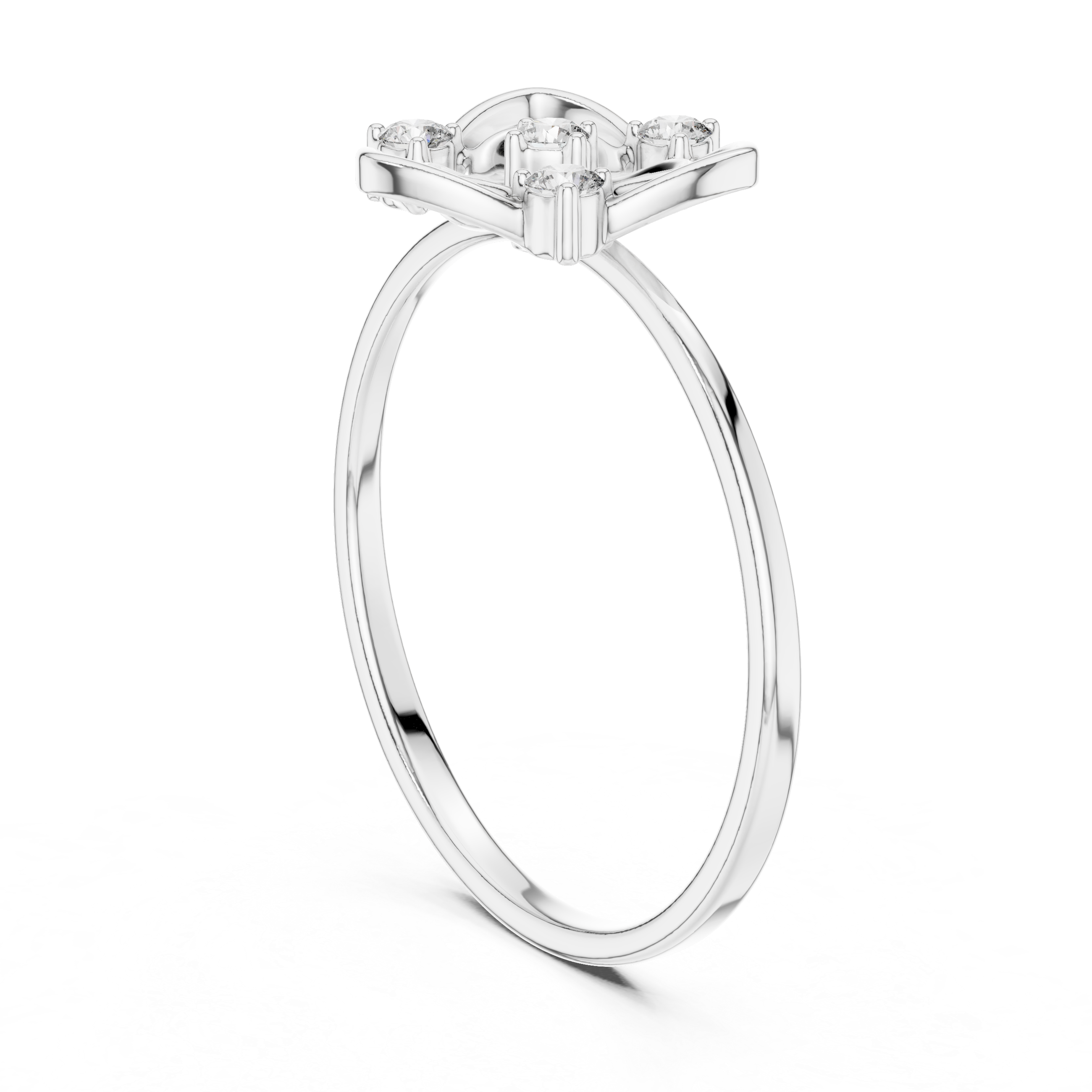 Diamond pendant necklace with sparkling center stone.