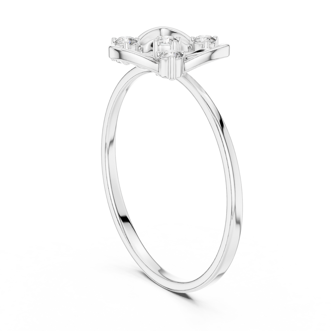 Diamond pendant necklace with sparkling center stone.
