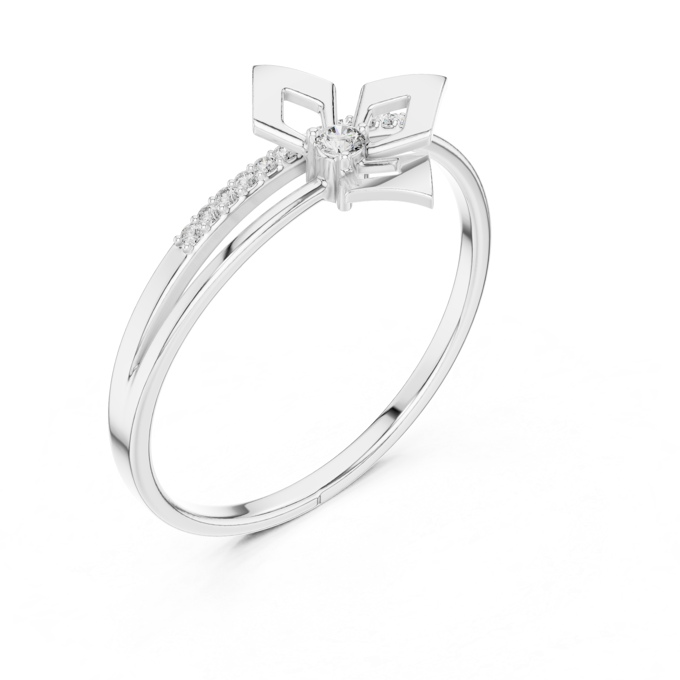 Minimal gold ring with smooth modern design.