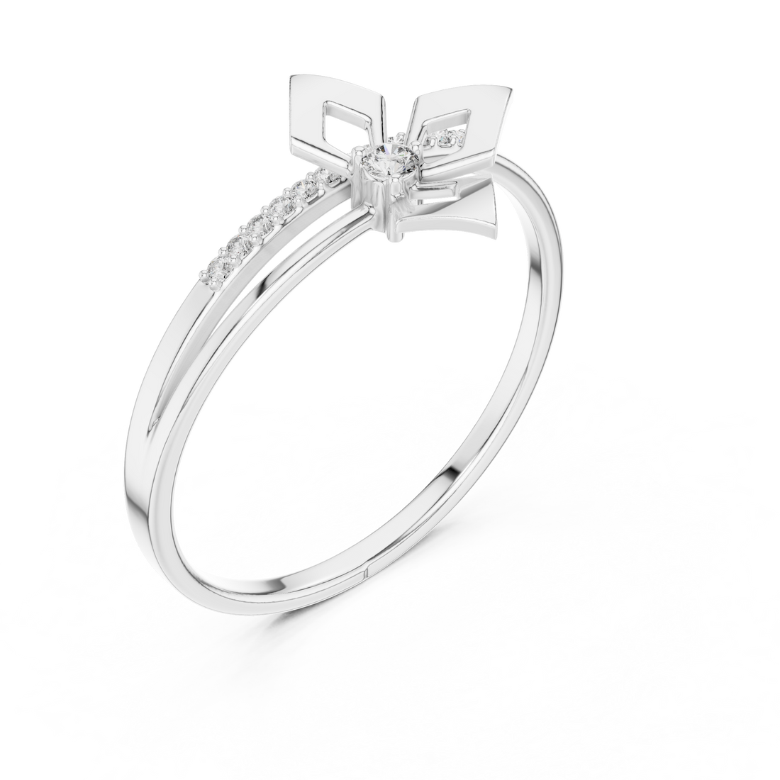 Minimal gold ring with smooth modern design.