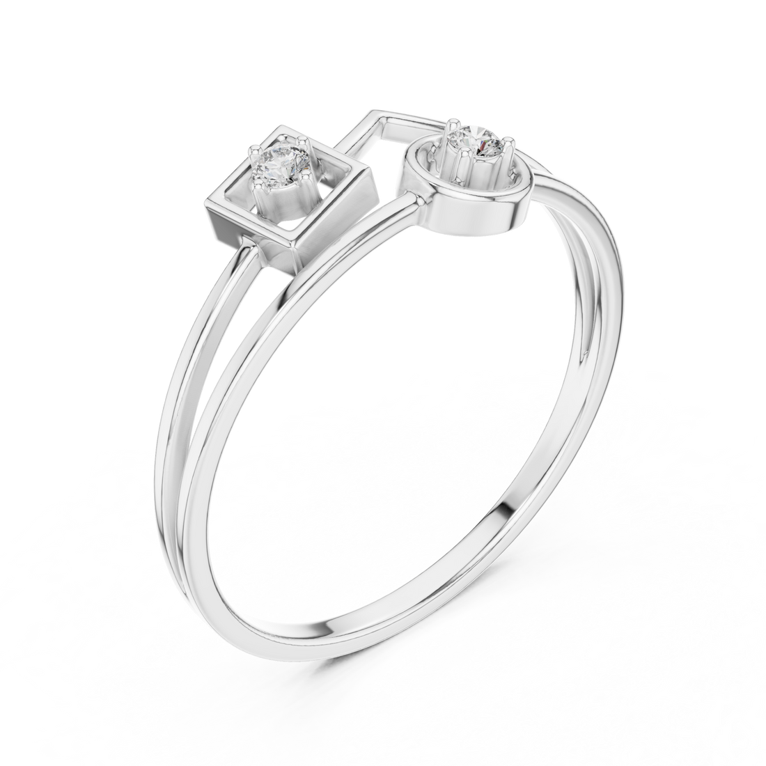 Minimal necklace with sleek polished metal surface.