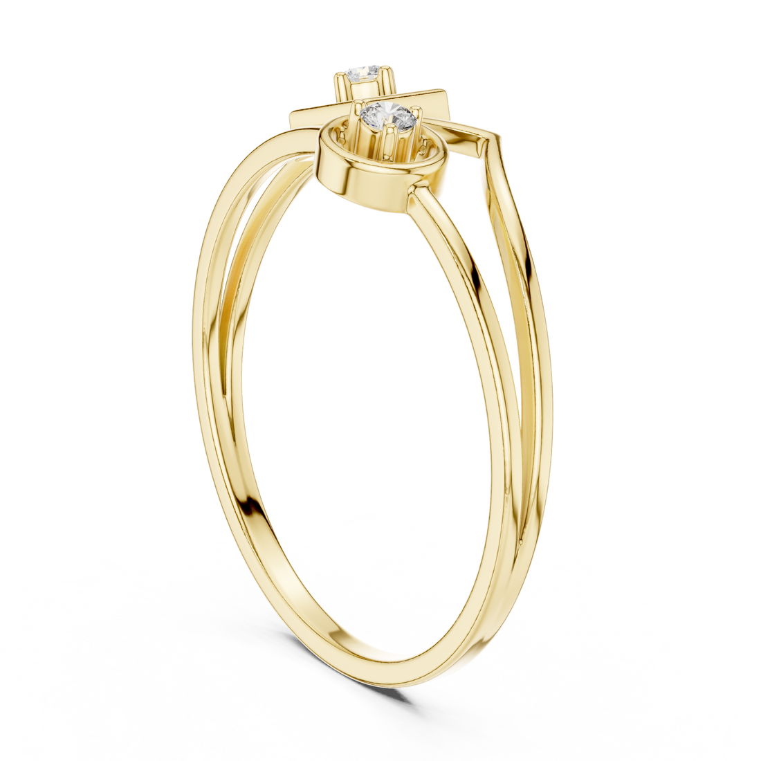 Elegant lab-grown diamond solitaire ring in polished white gold band.