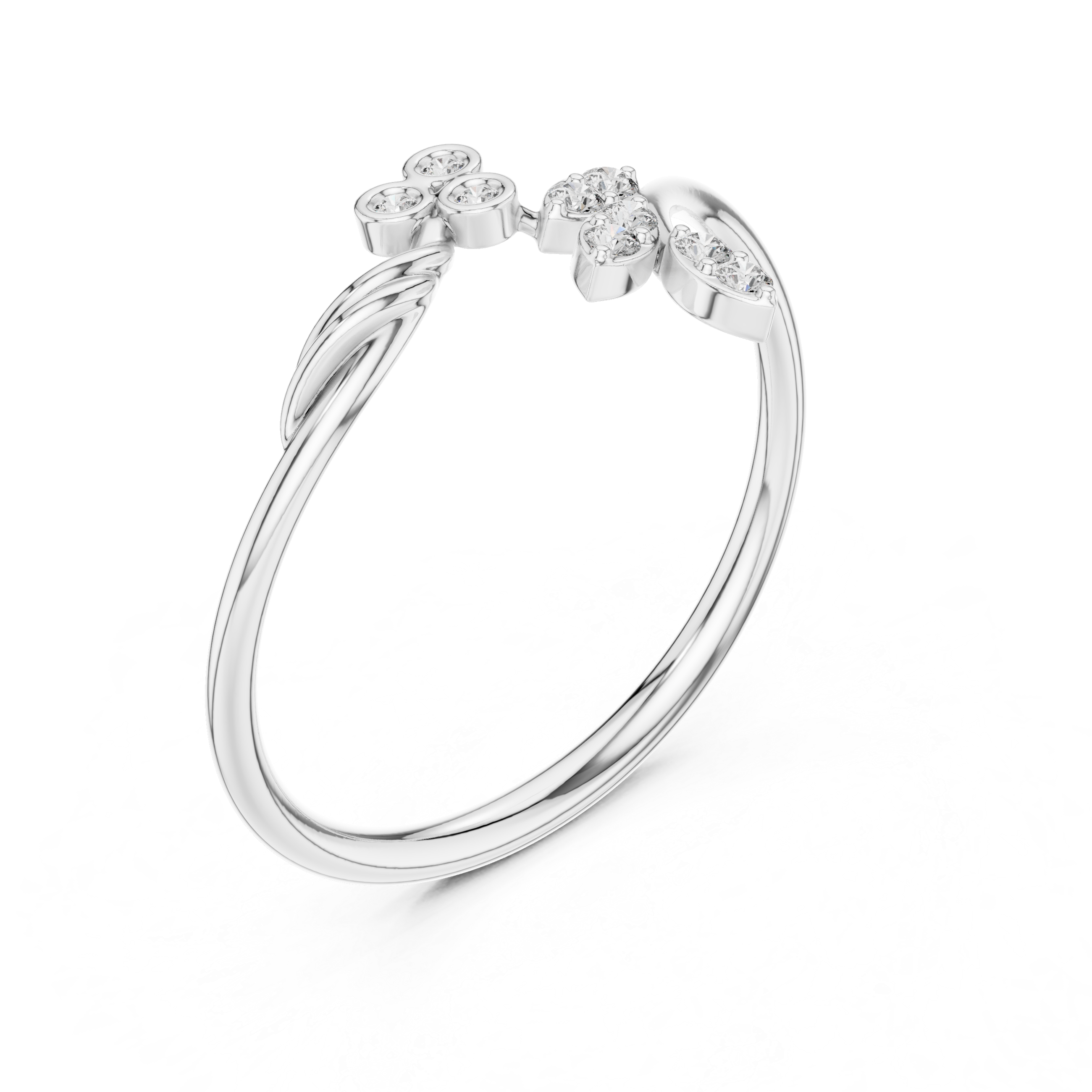 Minimal solitaire pendant necklace with classic white gold.