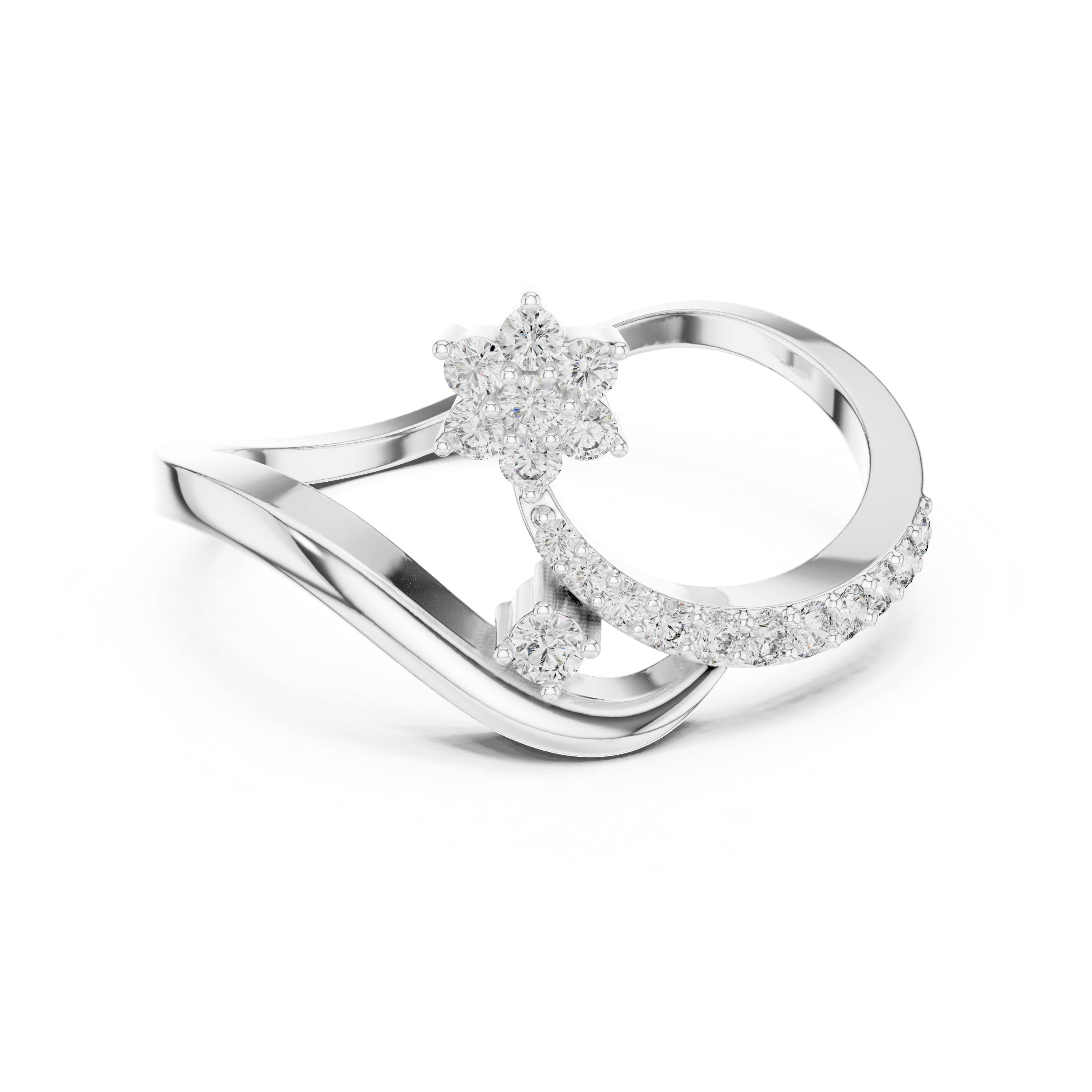 Men's diamond signet ring with bold square design.