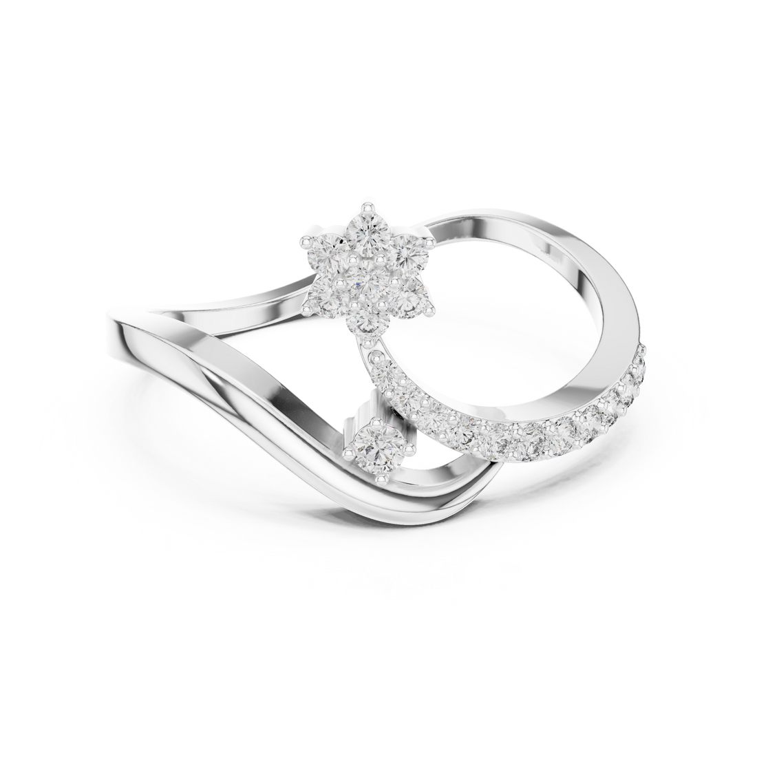 Men's diamond signet ring with bold square design.