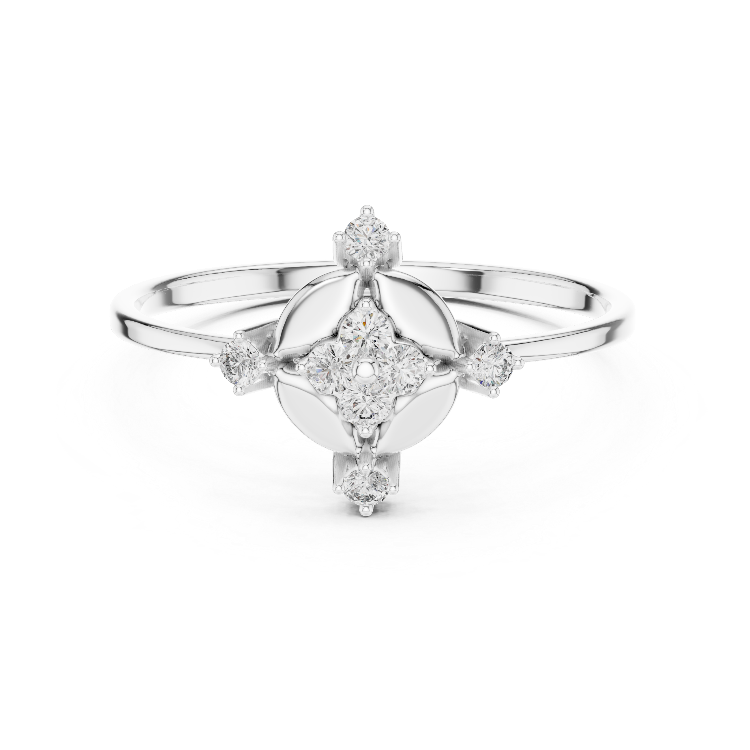 Artistic sculptural ring with modern styling.