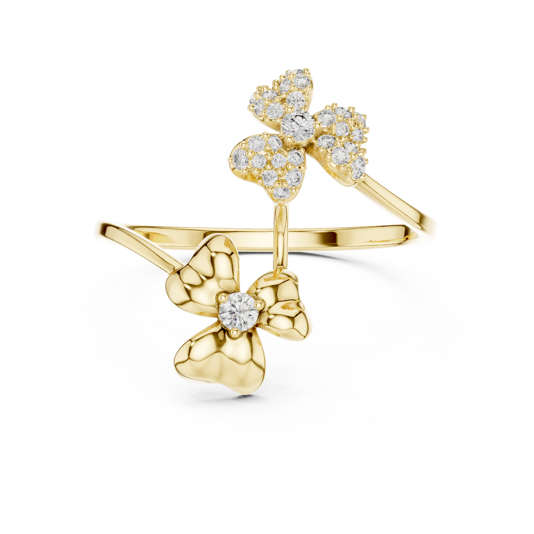 Glossy gold bangle with sleek modern finish.