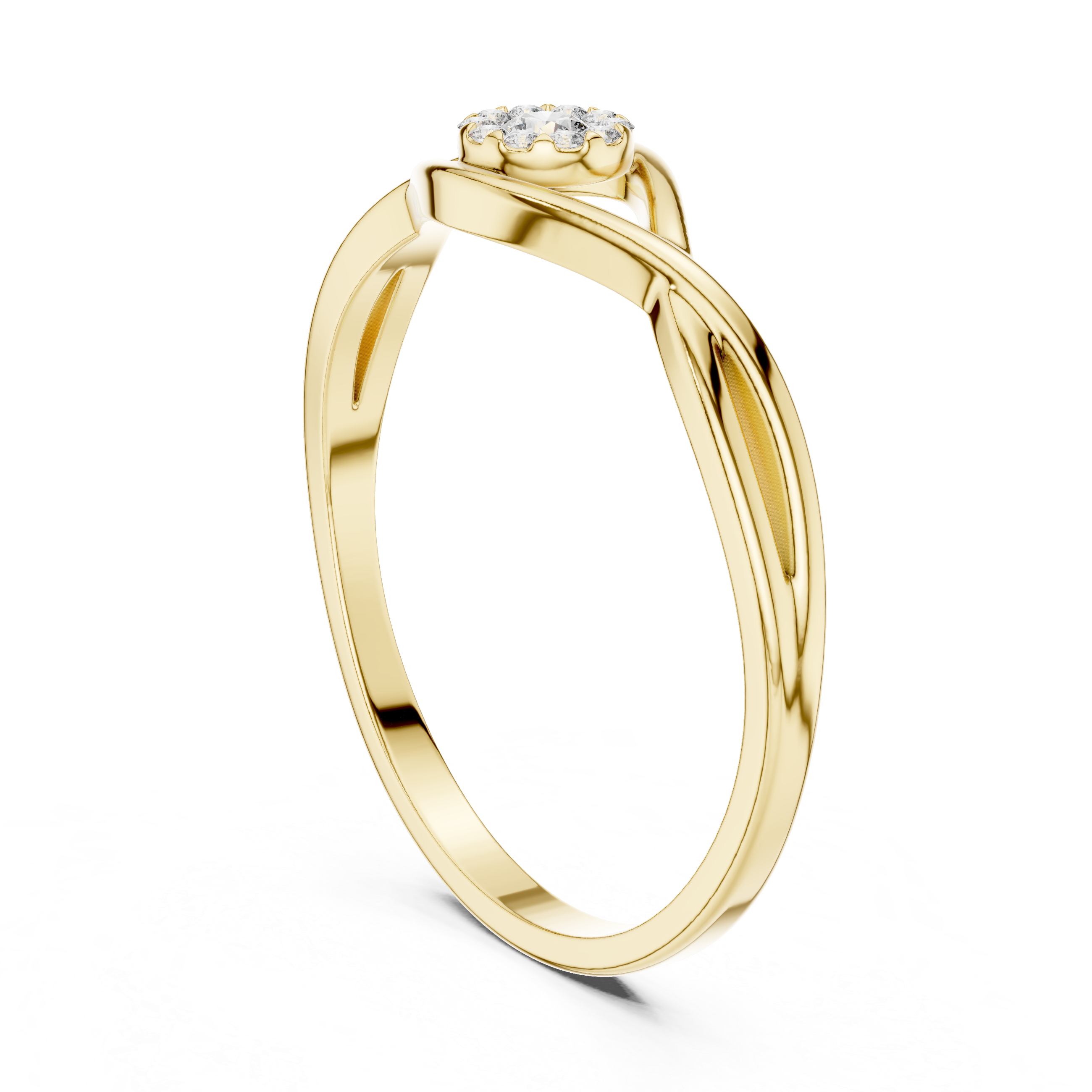 Oval engagement ring with smooth polished band.