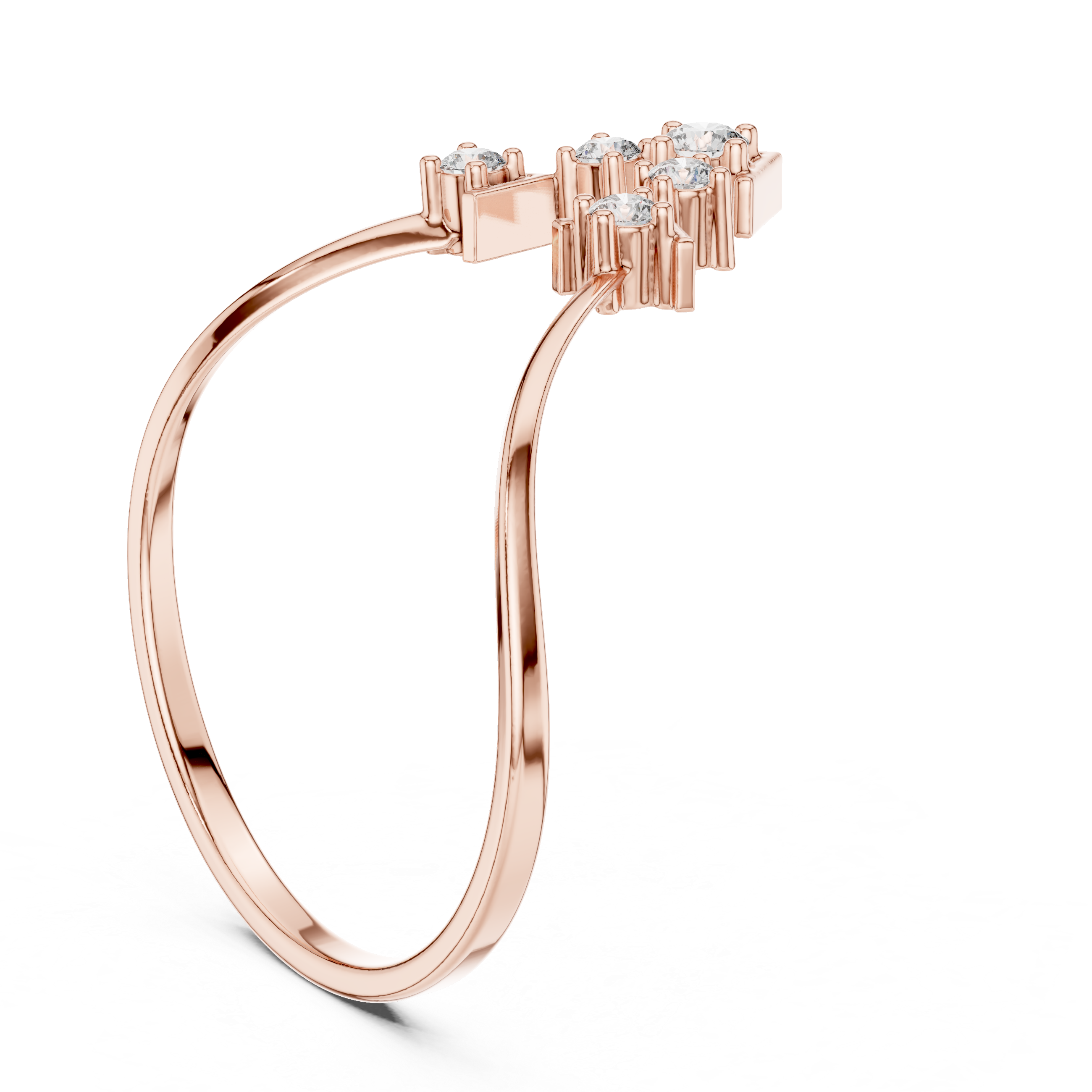 Minimal gold ring with smooth modern finish.