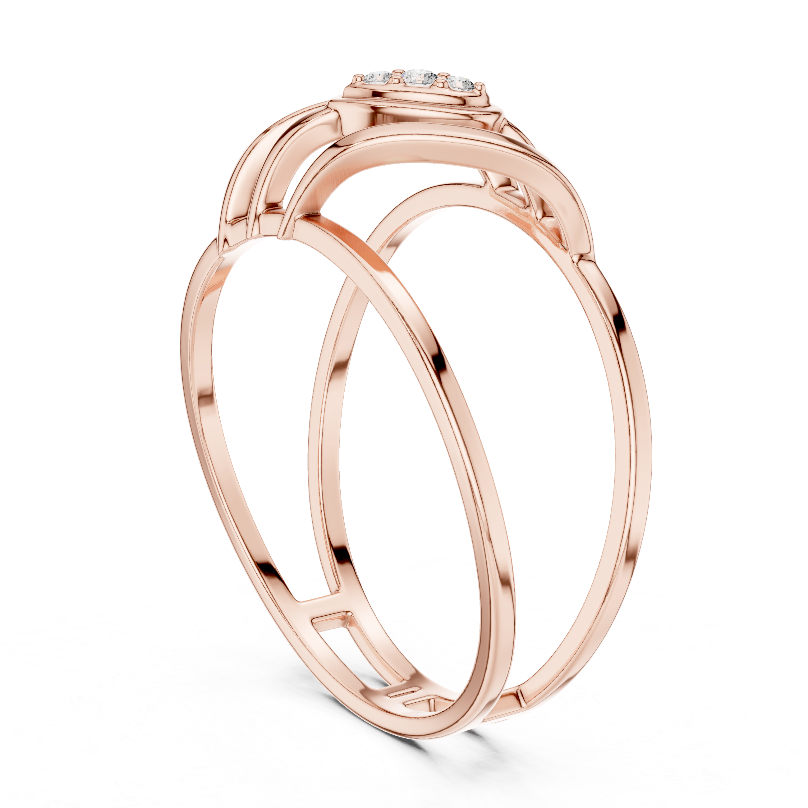 Elegant heart-shaped earrings with shimmering stone detail.