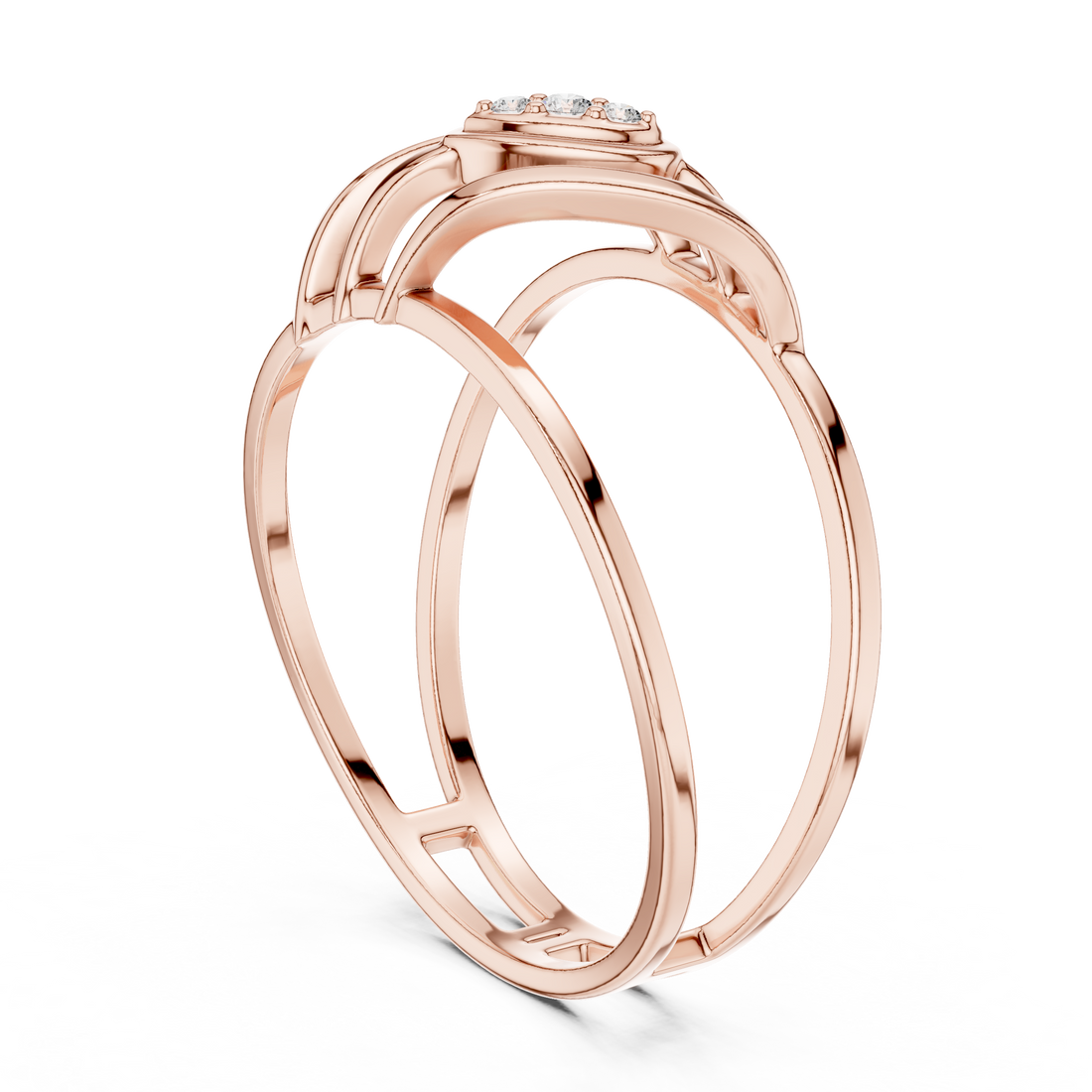 Elegant heart-shaped earrings with shimmering stone detail.