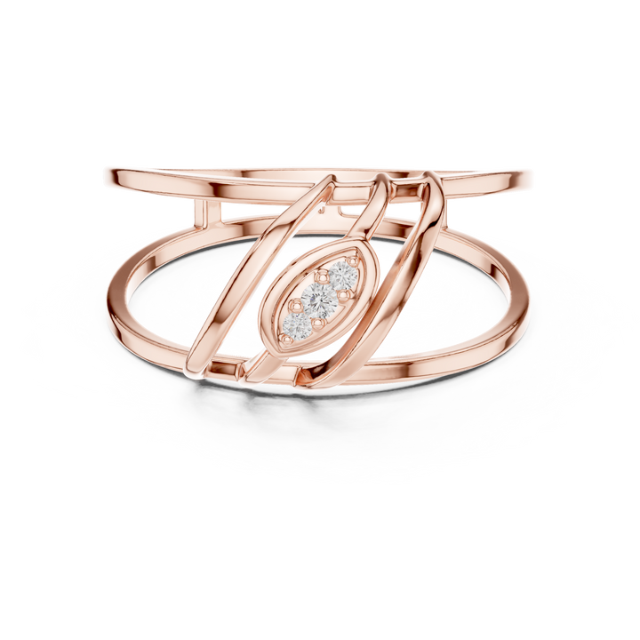 Tiny round stud earrings in sleek gold setting.