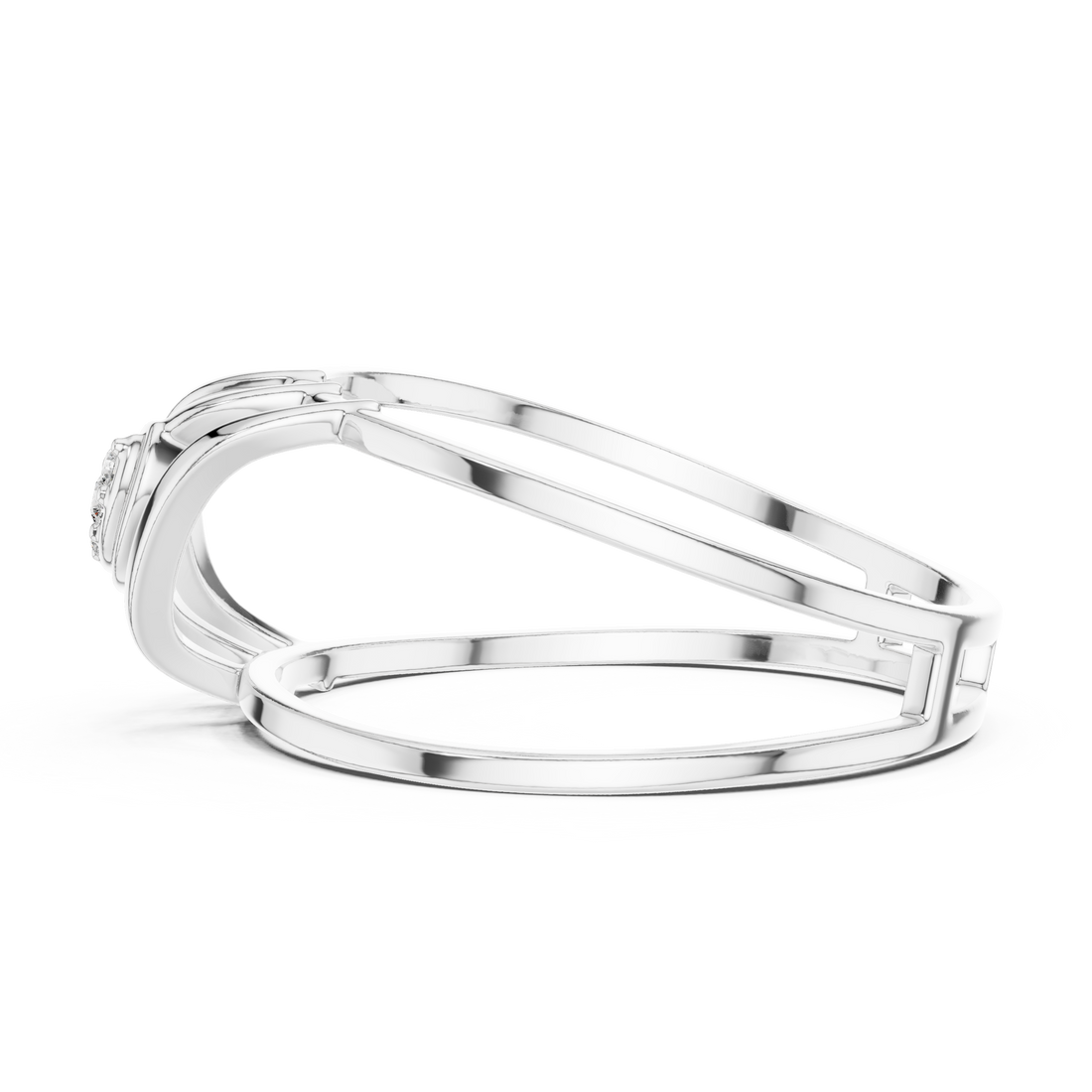 Minimal solitaire pendant necklace with refined white gold.