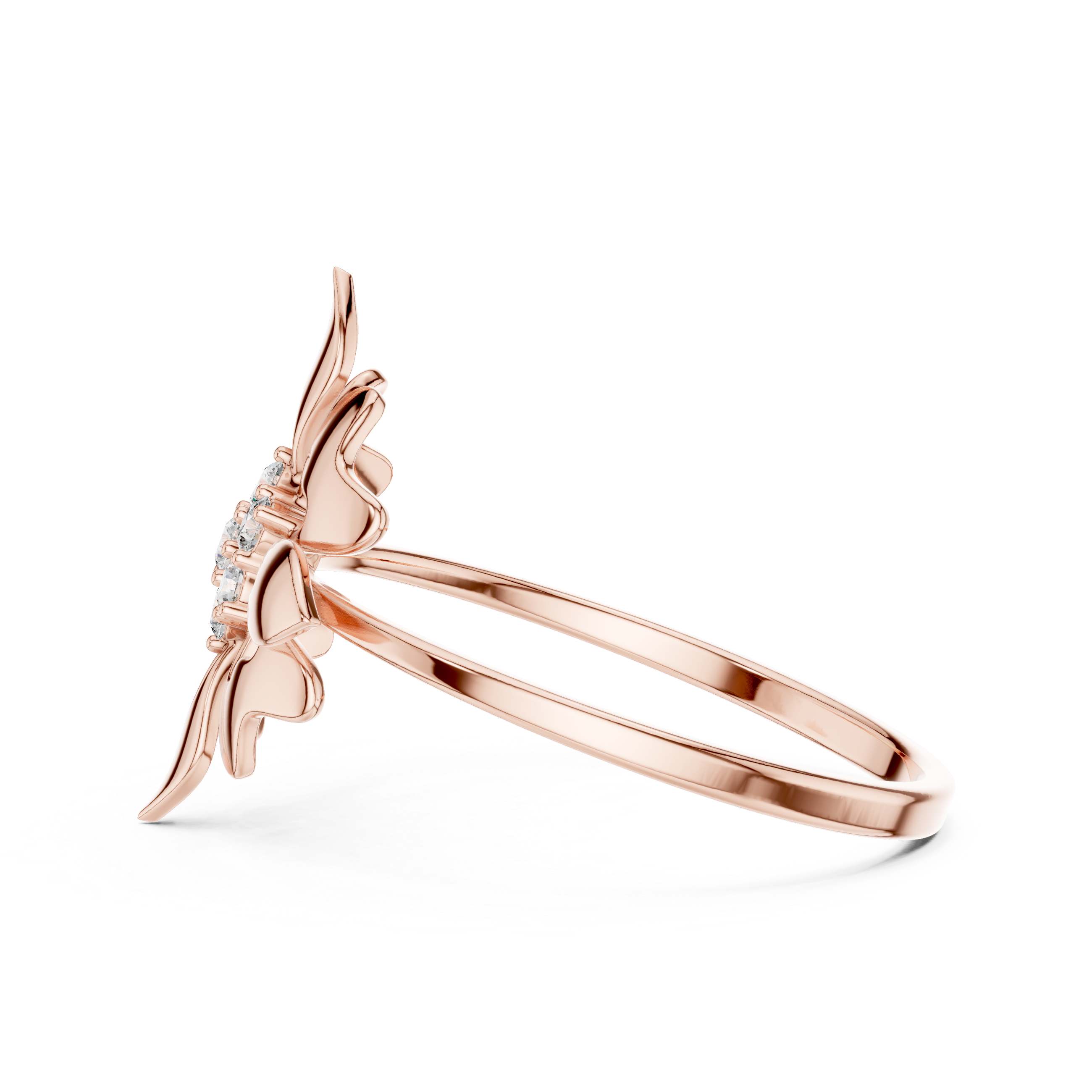 Minimalist solitaire diamond ring with clean lines and refined modern style.