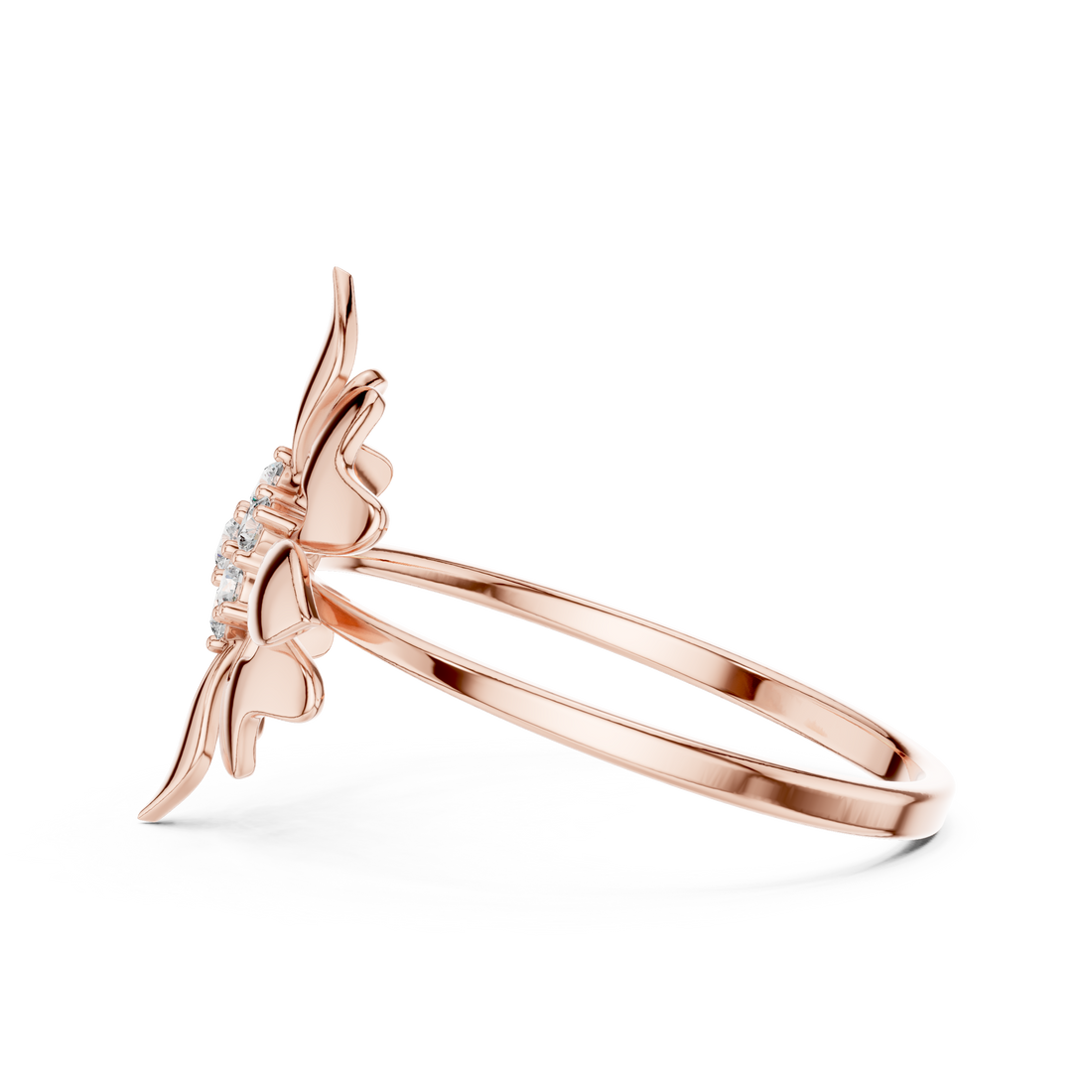 Minimalist solitaire diamond ring with clean lines and refined modern style.