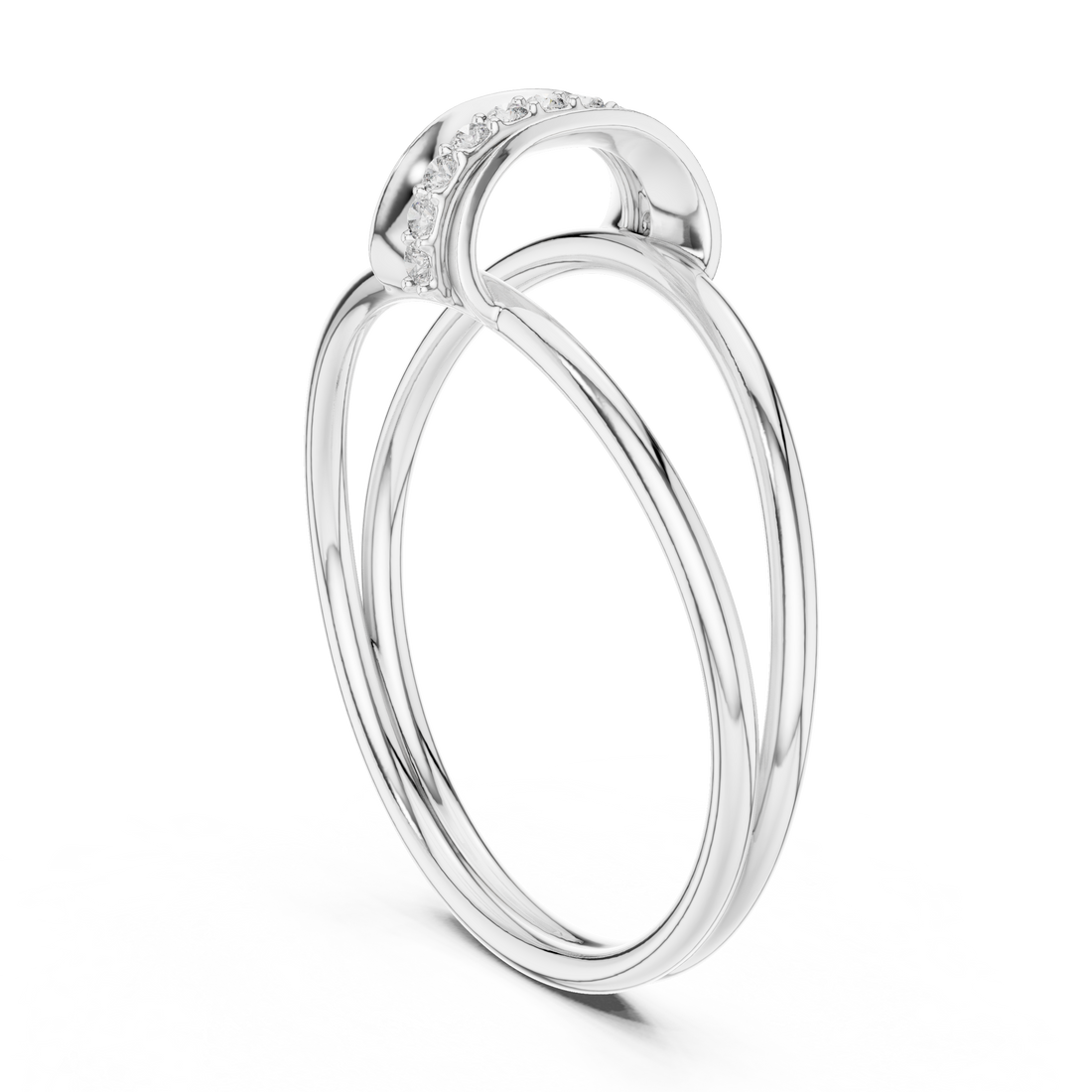 Stylish infinity pendant necklace symbolizing eternal love with sleek metal curves.