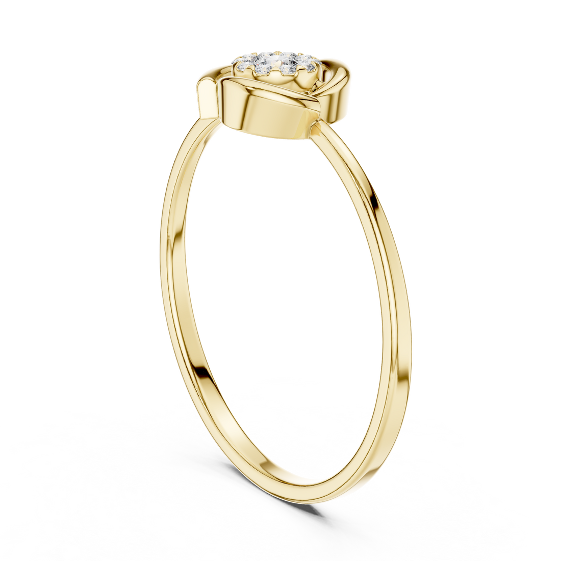 Elegant diamond nose pin with tiny sparkling stone and refined minimalist design.