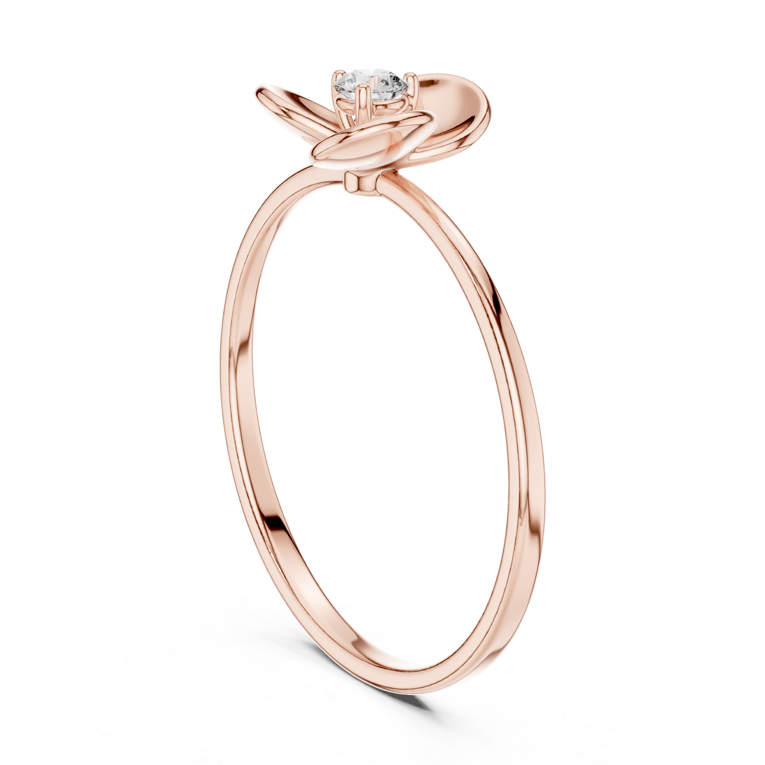 Designer baby ring with adjustable band and smooth edges.