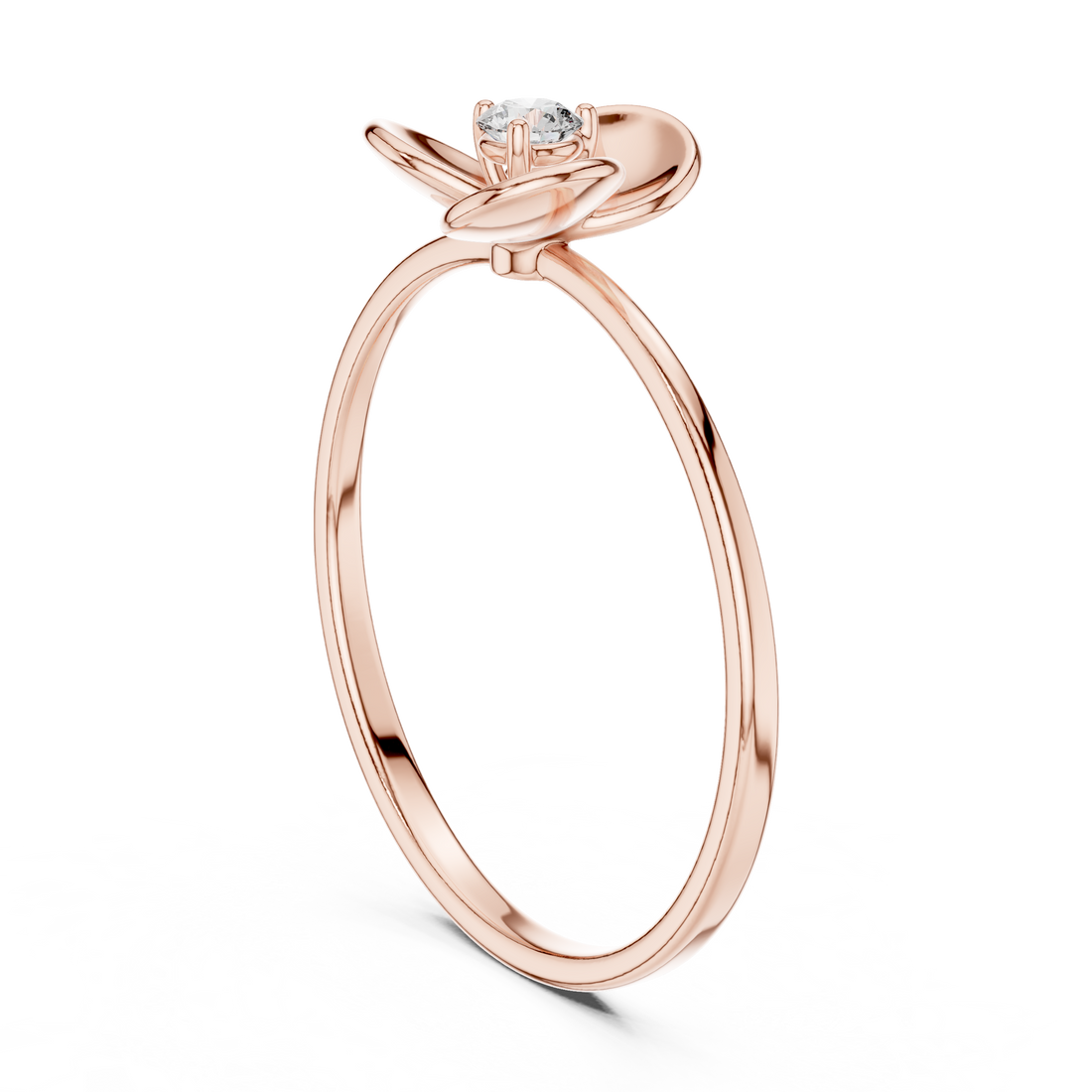 Designer baby ring with adjustable band and smooth edges.