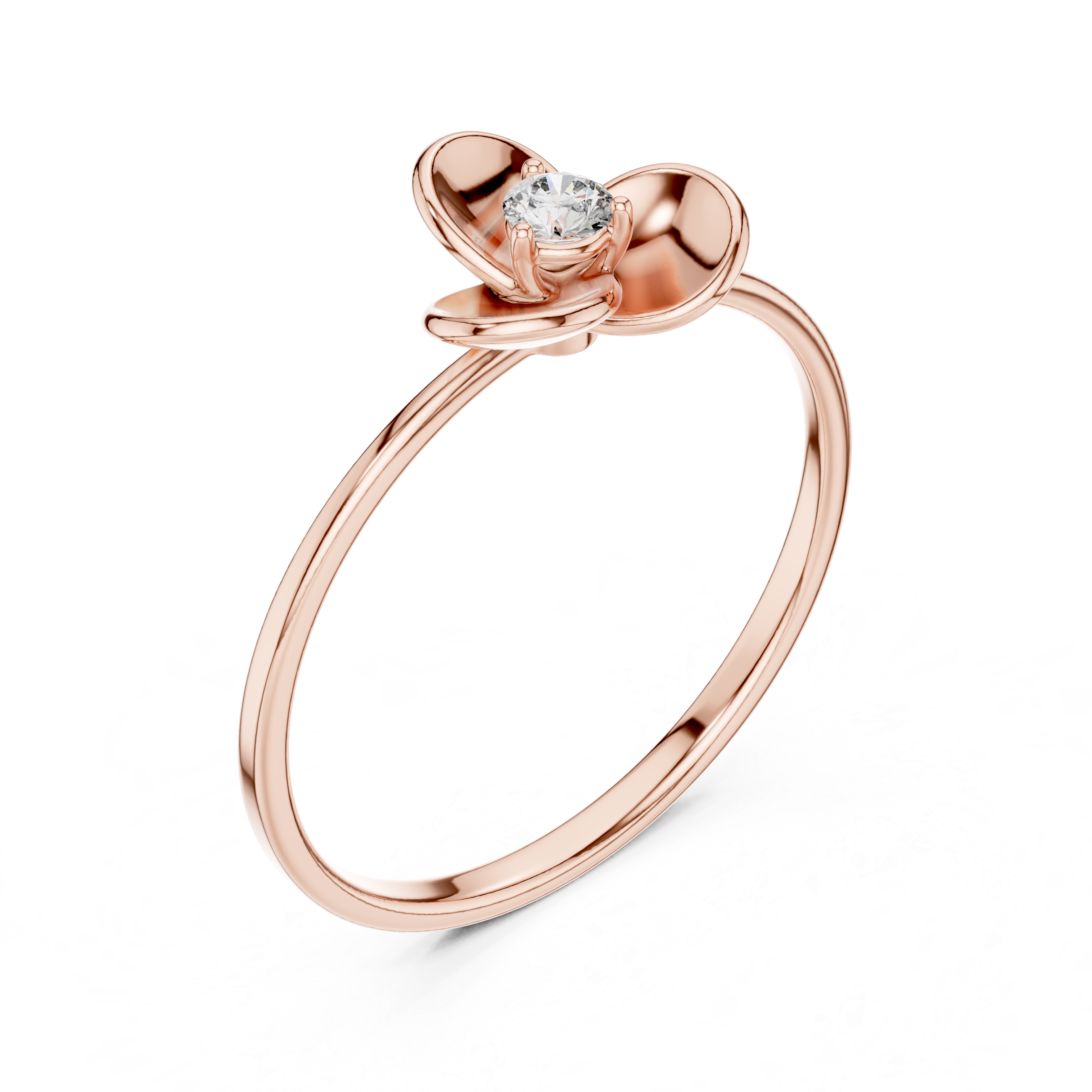 Elegant princess-cut diamond engagement ring with brilliant center stone and slim polished gold band.