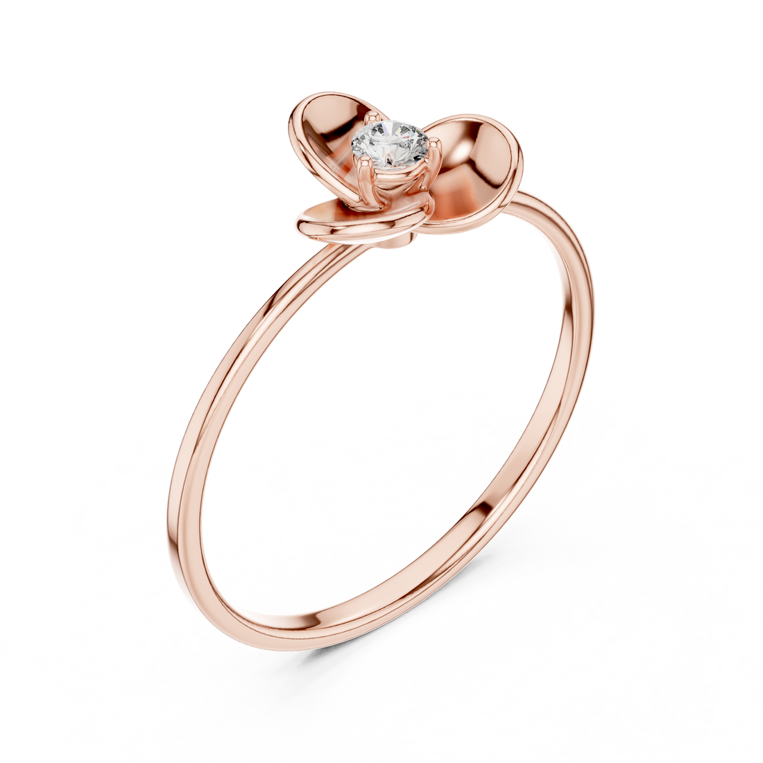 Elegant princess-cut diamond engagement ring with brilliant center stone and slim polished gold band.
