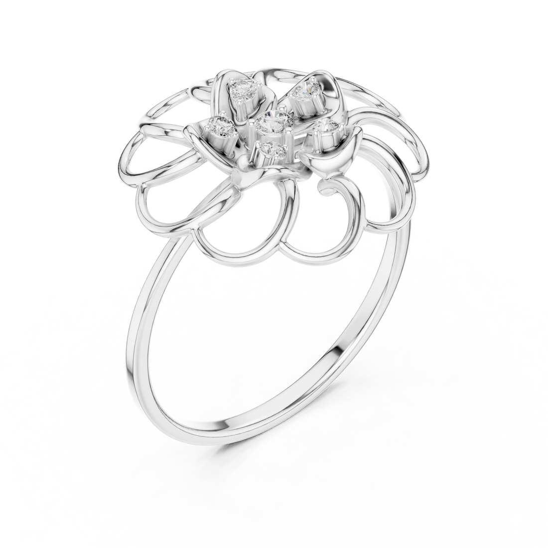 Traditional nose ring featuring circular gold hoop with decorative bead.