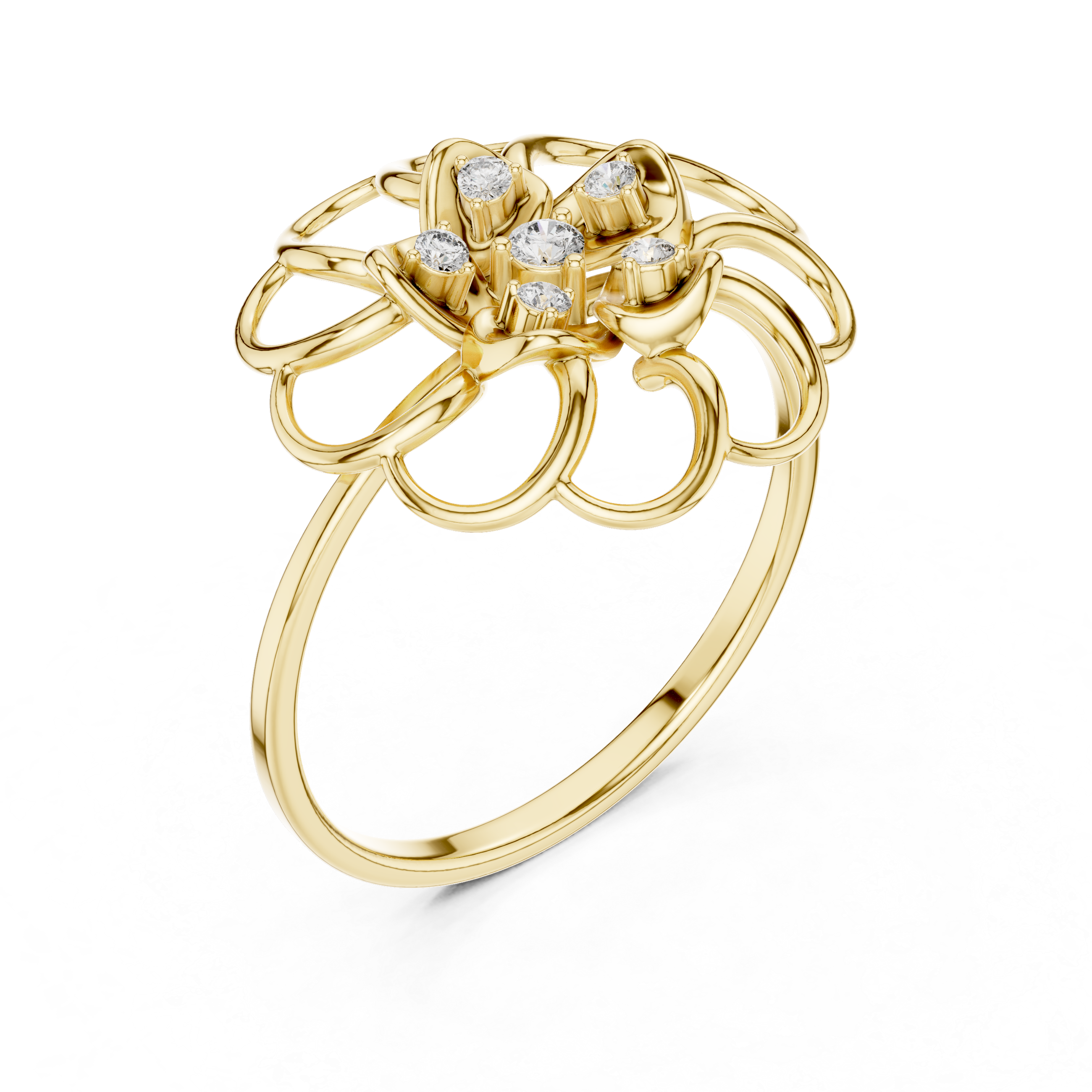 Luxury diamond nose ring with intricate detailing and sparkle.
