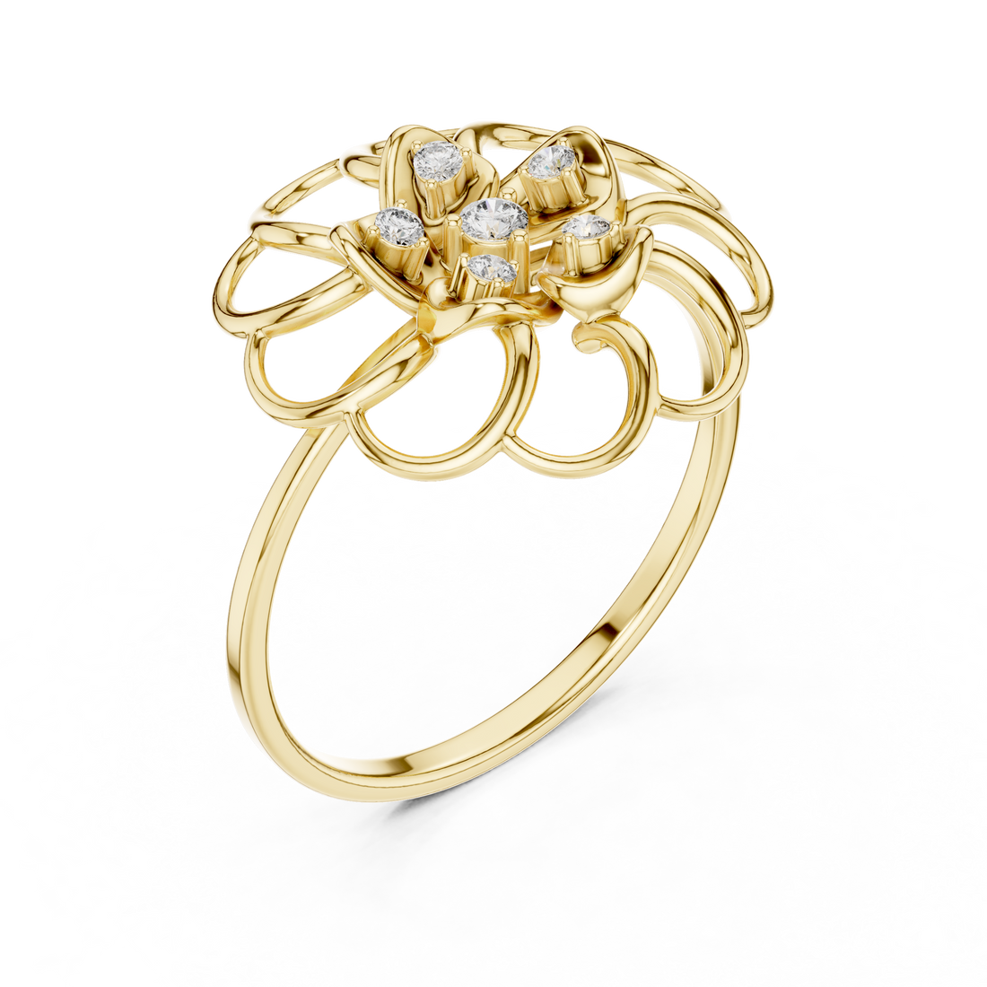 Luxury diamond nose ring with intricate detailing and sparkle.