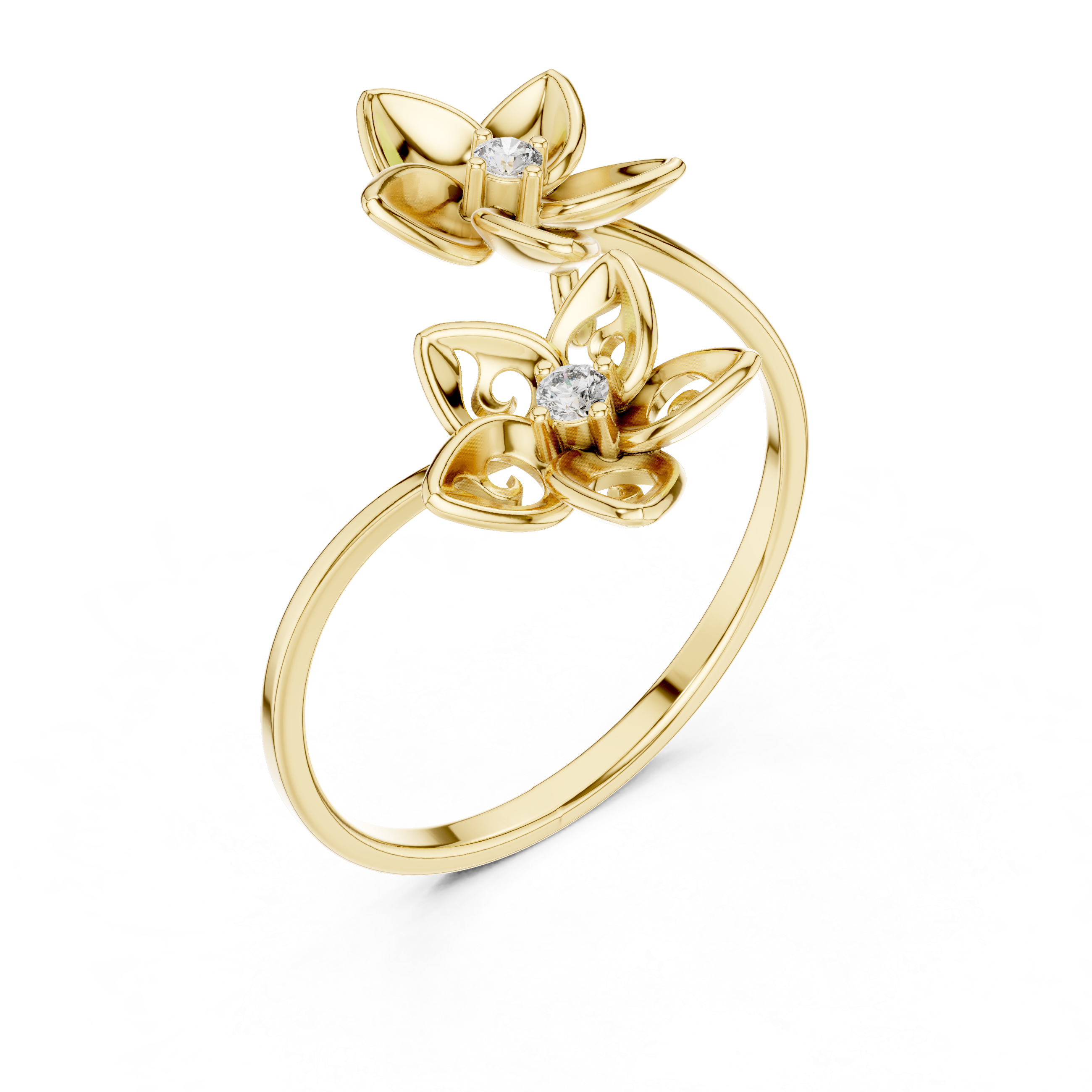 Classic floral brooch featuring detailed petal shapes and polished finish.