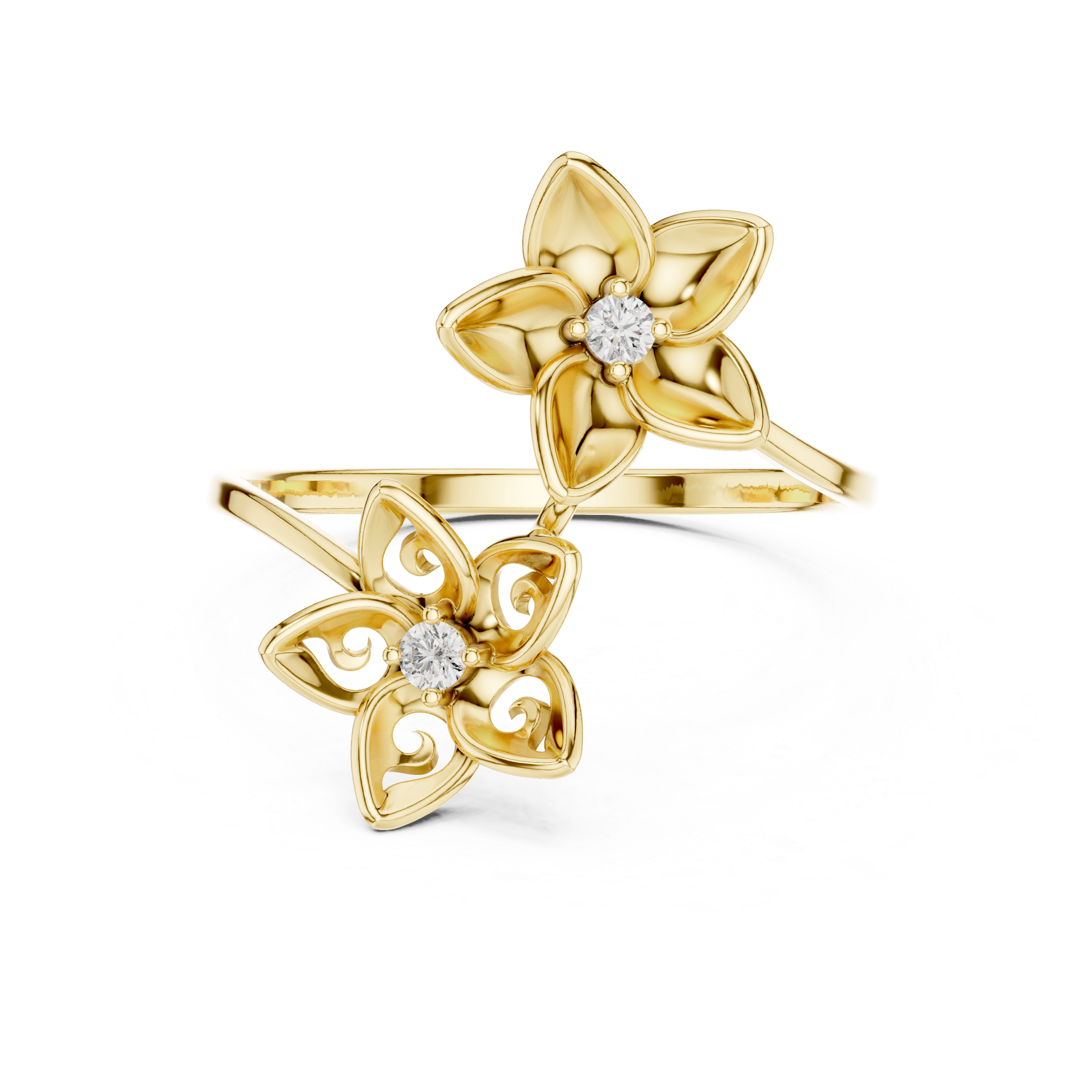 Luxury diamond brooch featuring intricate symmetrical pattern.