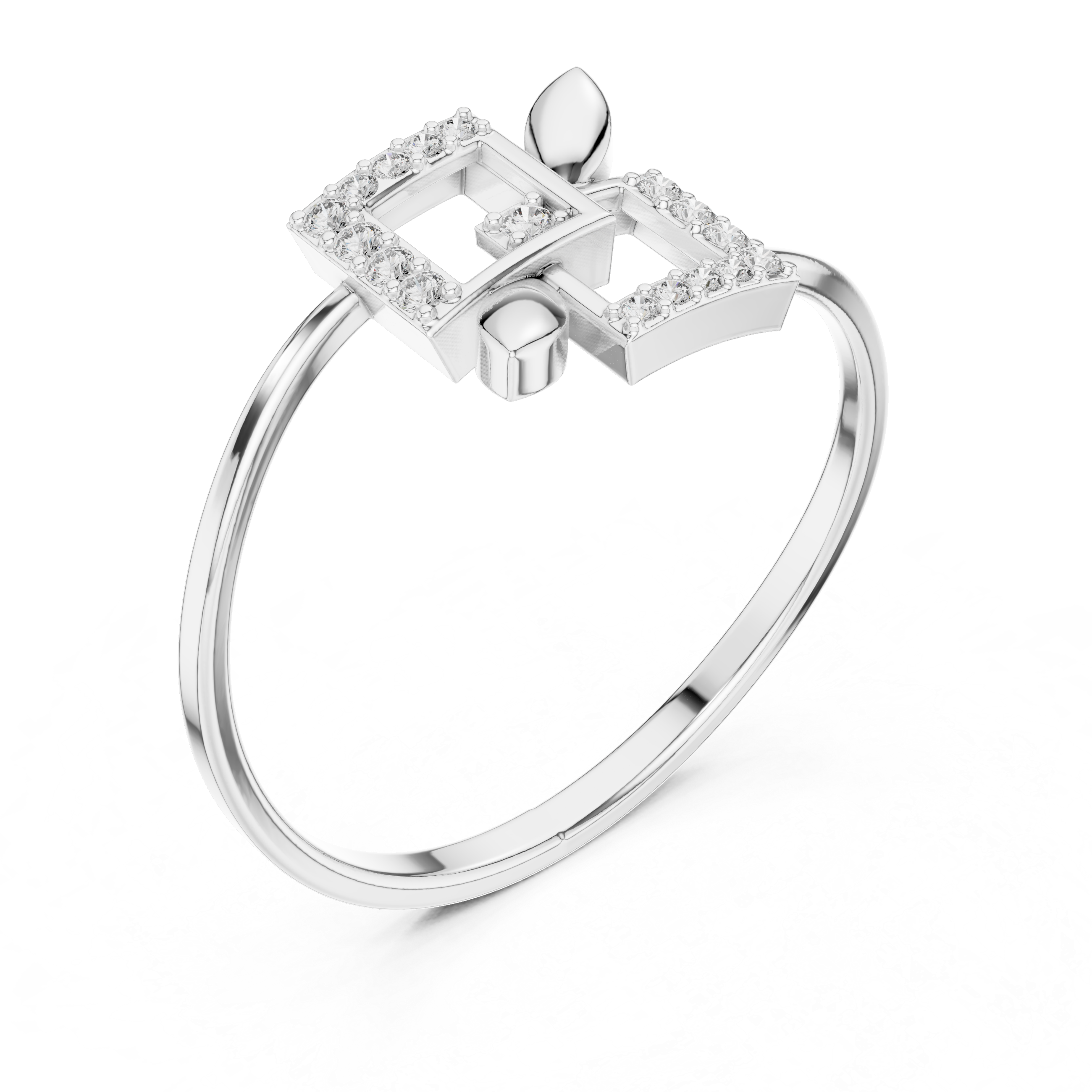 Luxury men's diamond band featuring row of sparkling stones.