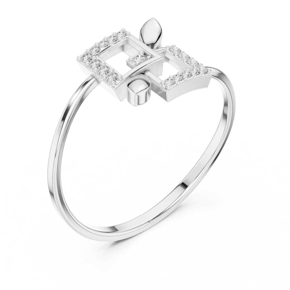 Luxury men's diamond band featuring row of sparkling stones.