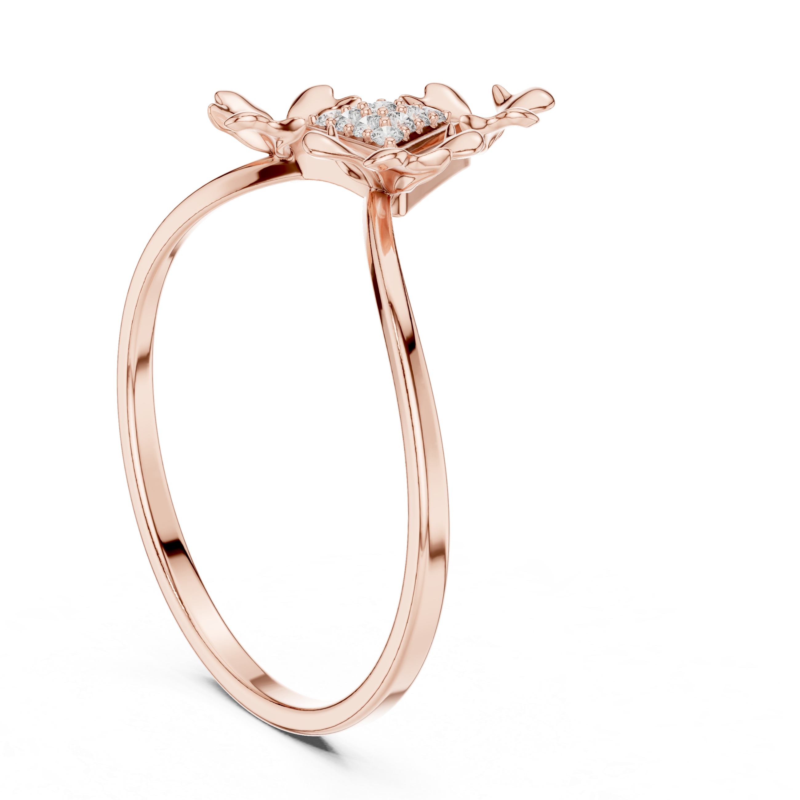 Stylish multi-band ring featuring layered metal structure.