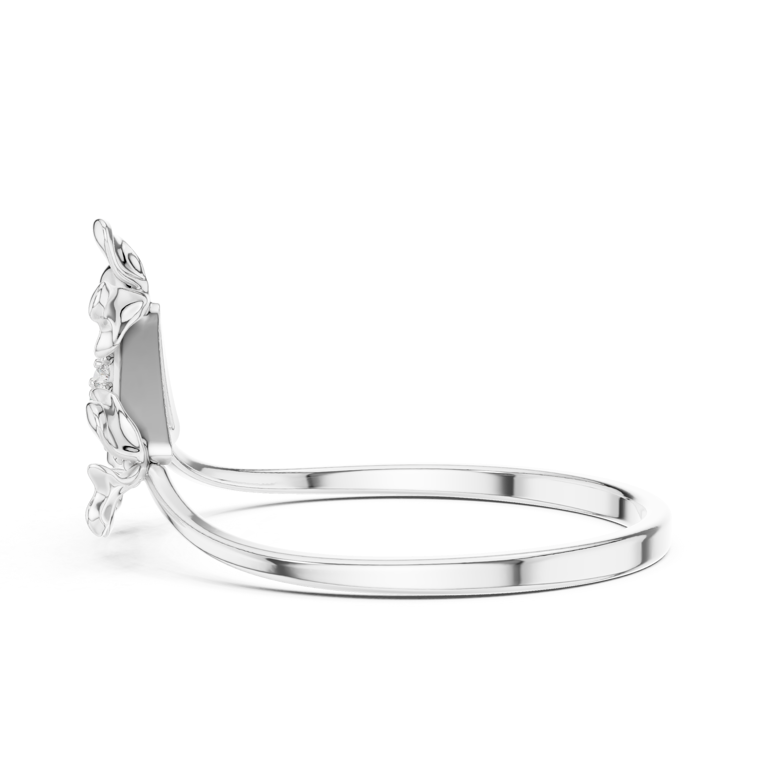 Stylish ear climber earrings featuring upward curved design.