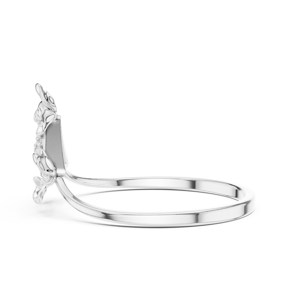 Stylish ear climber earrings featuring upward curved design.