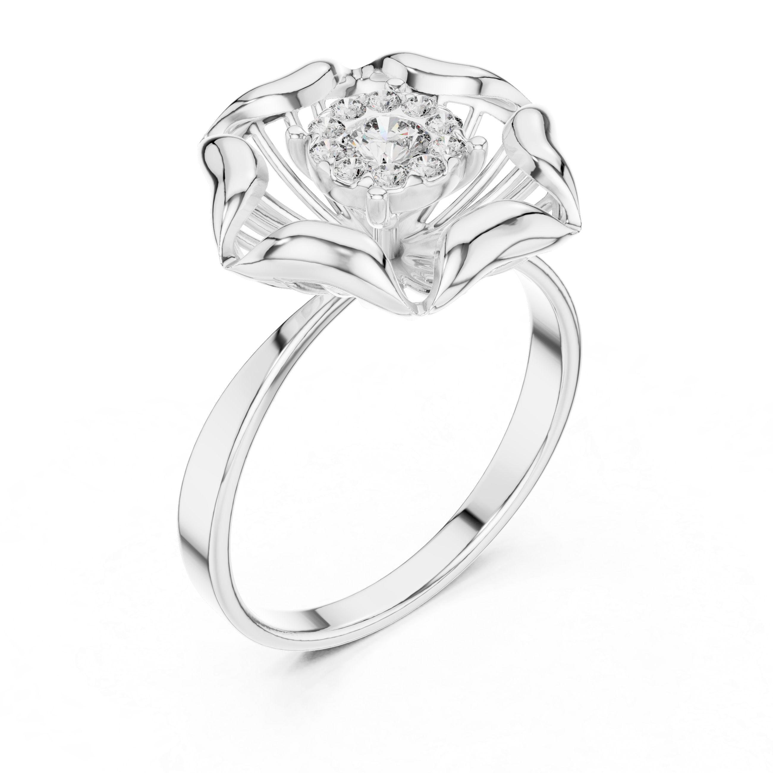 Elegant stackable ring set featuring multiple slim bands.